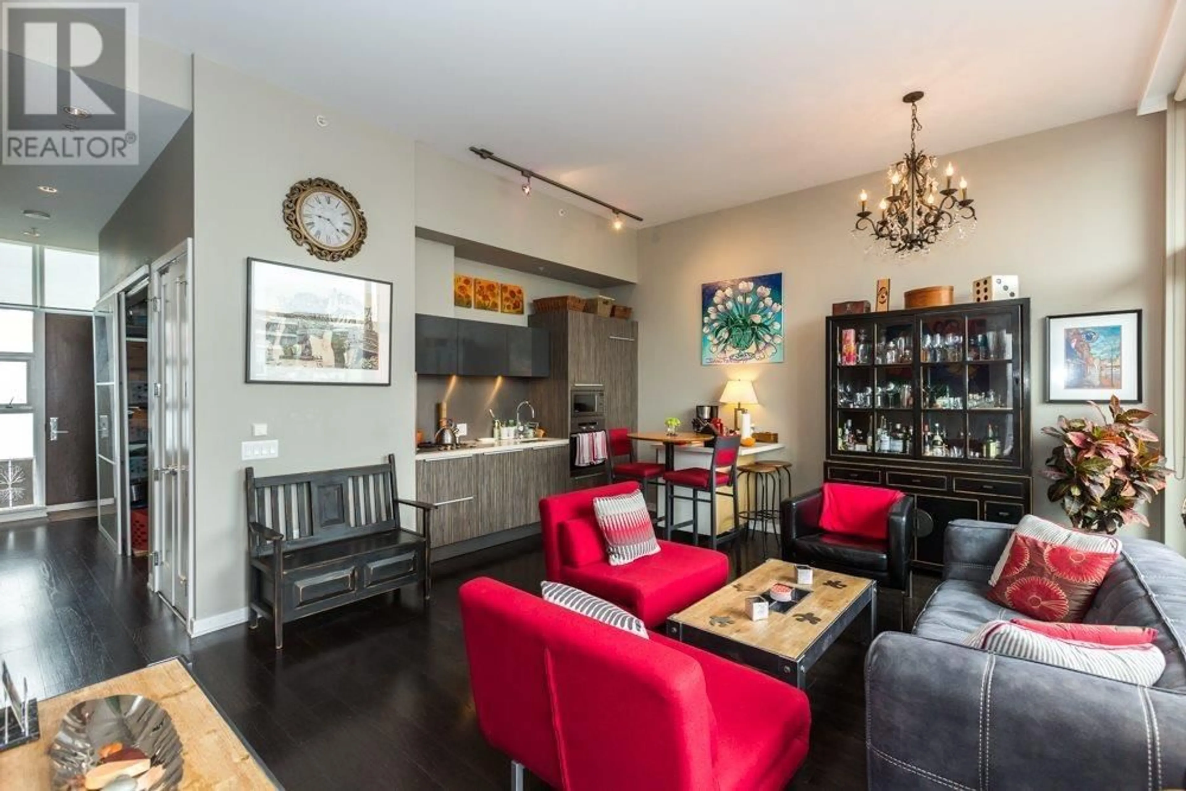 Living room, wood floors for 802 123 W 1ST AVENUE, Vancouver British Columbia V5Y0E2