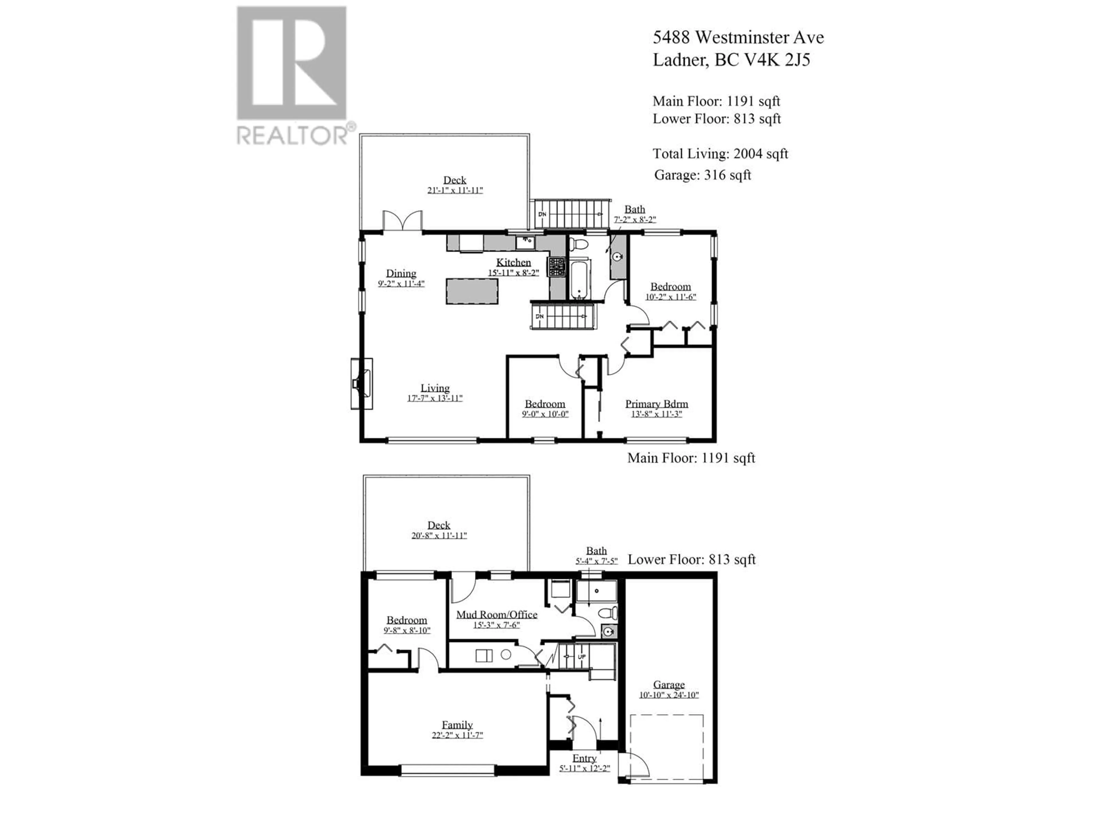 Floor plan for 5488 WESTMINSTER AVENUE, Delta British Columbia V4K2J5