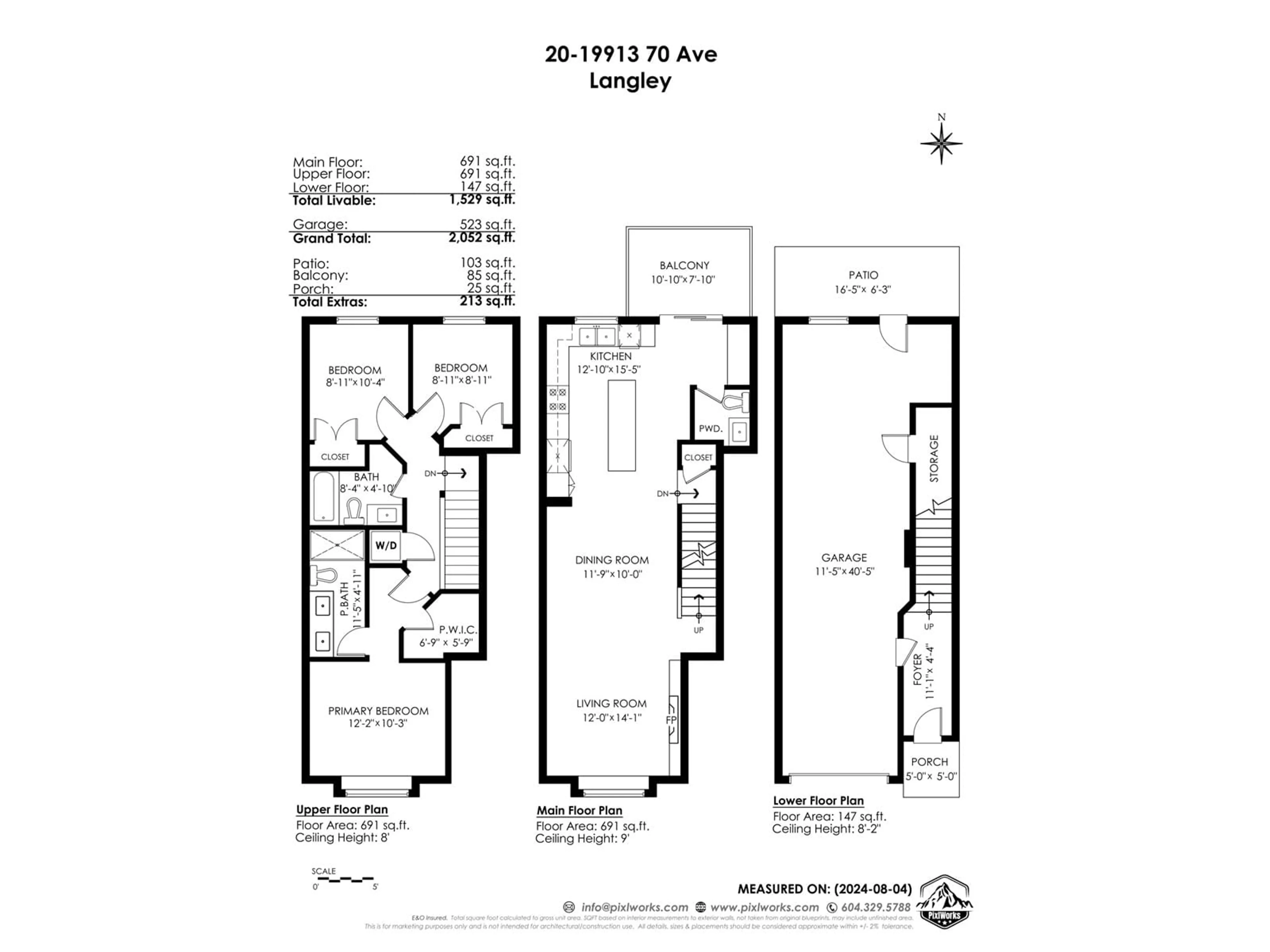 Floor plan for 20 19913 70 AVENUE, Langley British Columbia V2Y0S9