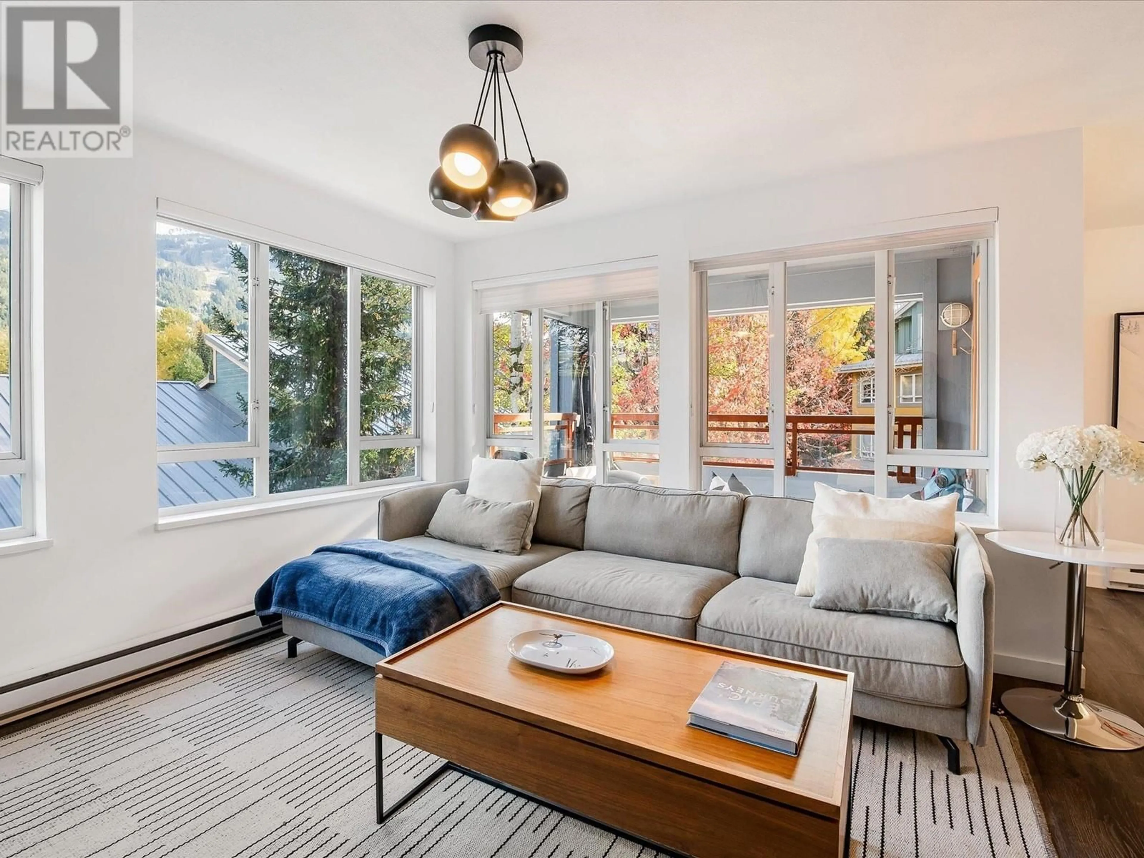 Living room, wood floors for 335 4314 MAIN STREET, Whistler British Columbia V8E1A8