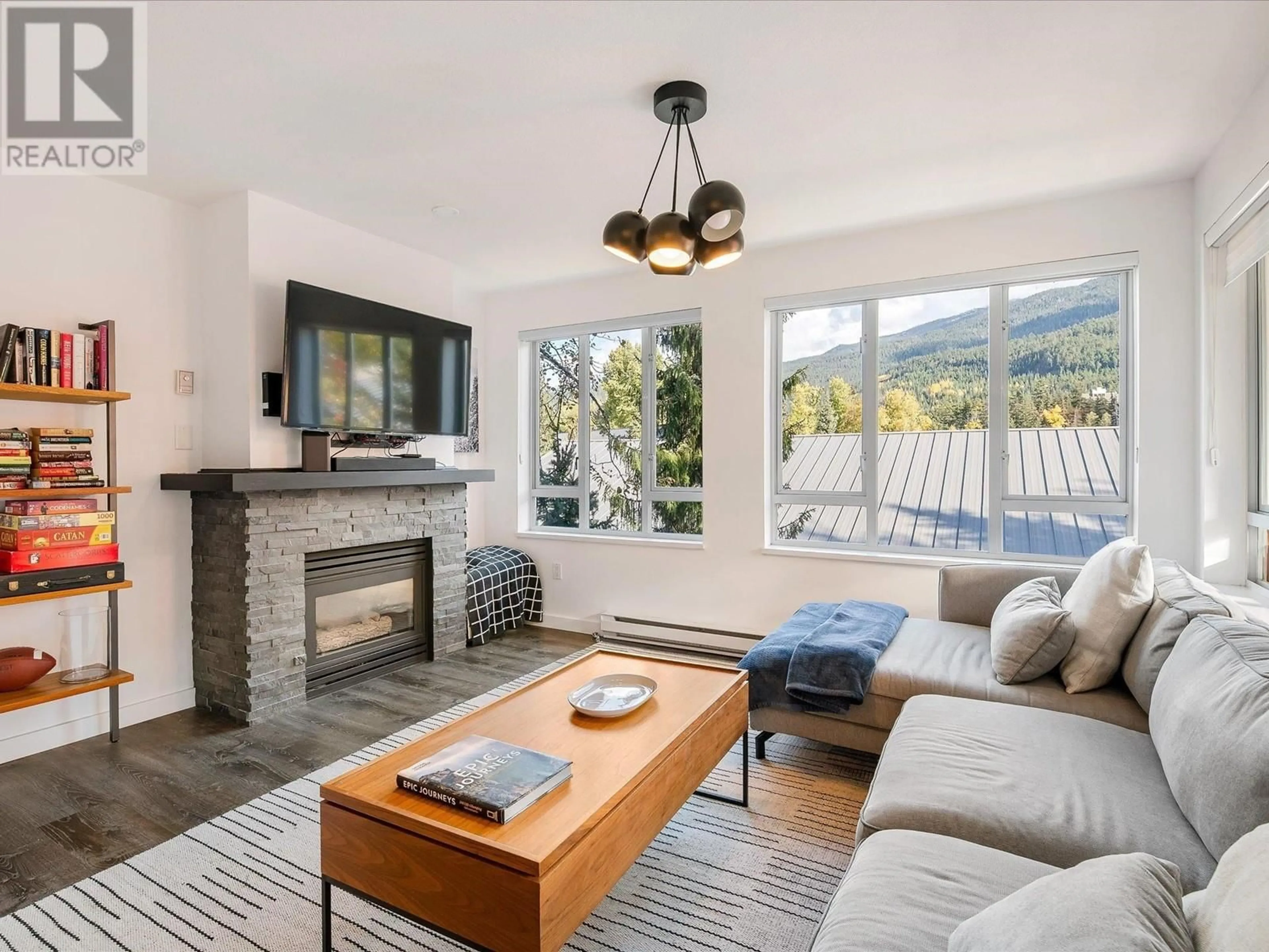 Living room, wood floors for 335 4314 MAIN STREET, Whistler British Columbia V8E1A8