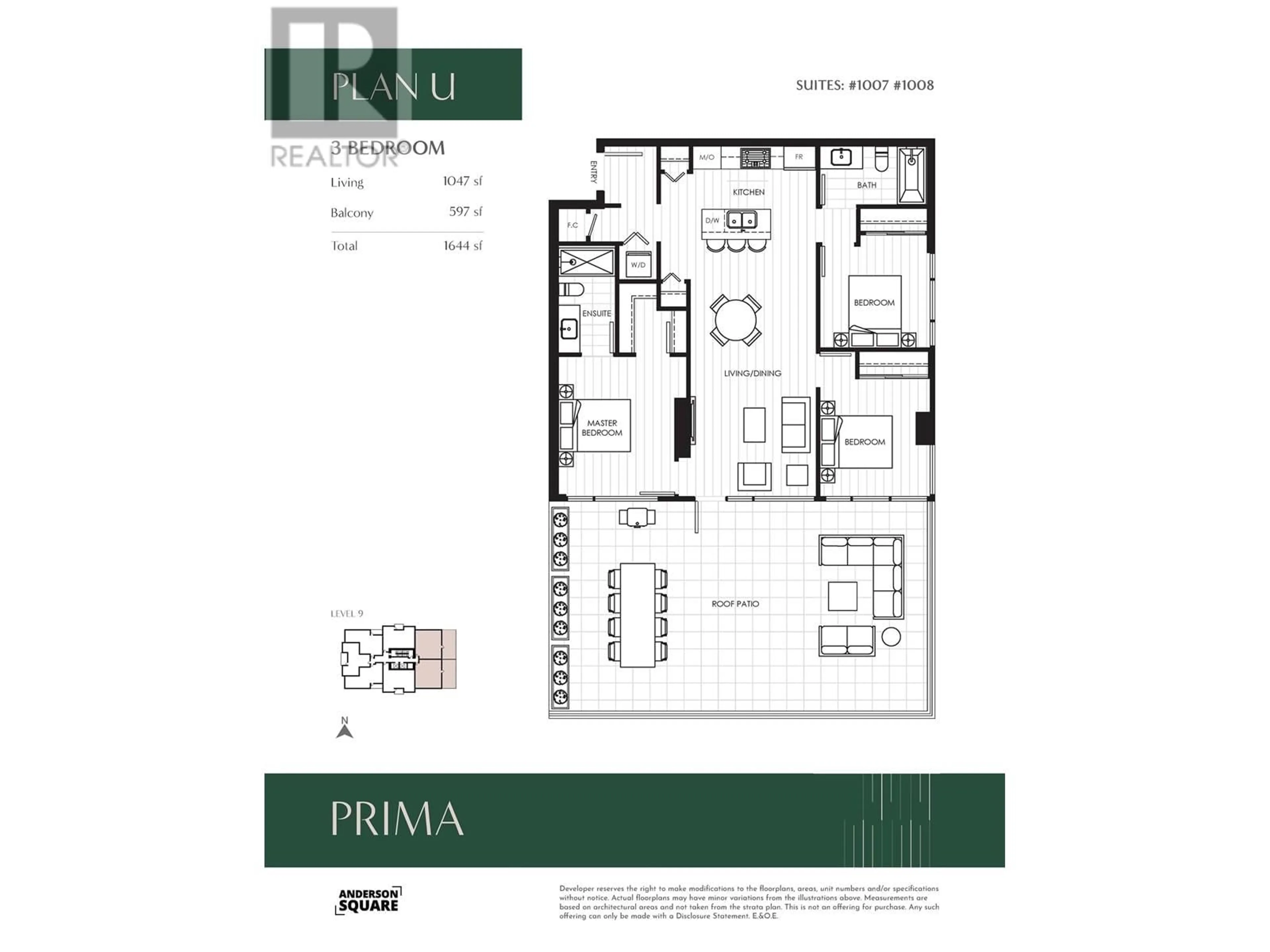 Floor plan for 1007 6833 BUSWELL STREET, Richmond British Columbia V6Y0L3