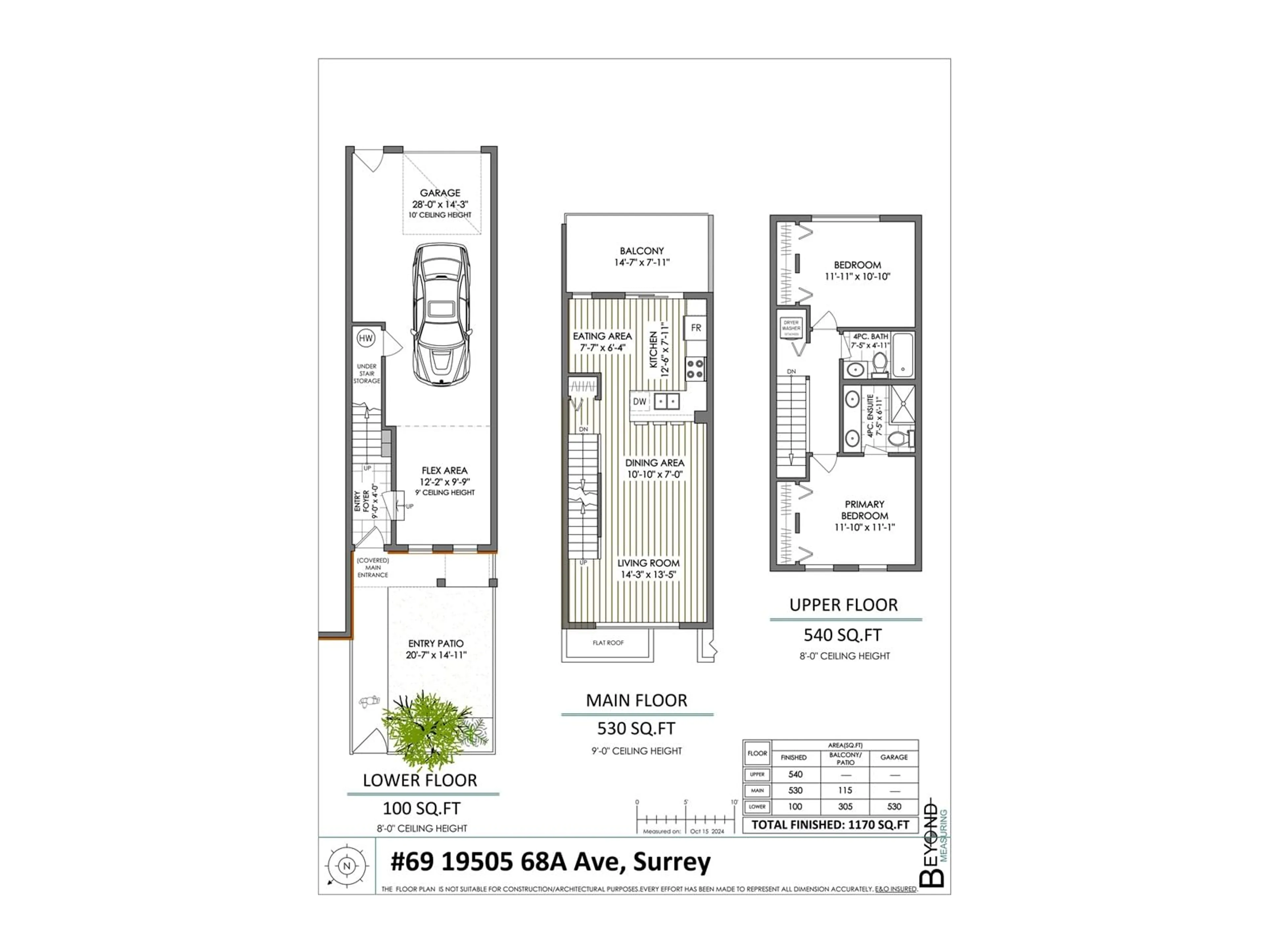 Floor plan for 69 19505 68A AVENUE, Surrey British Columbia V4N6K3