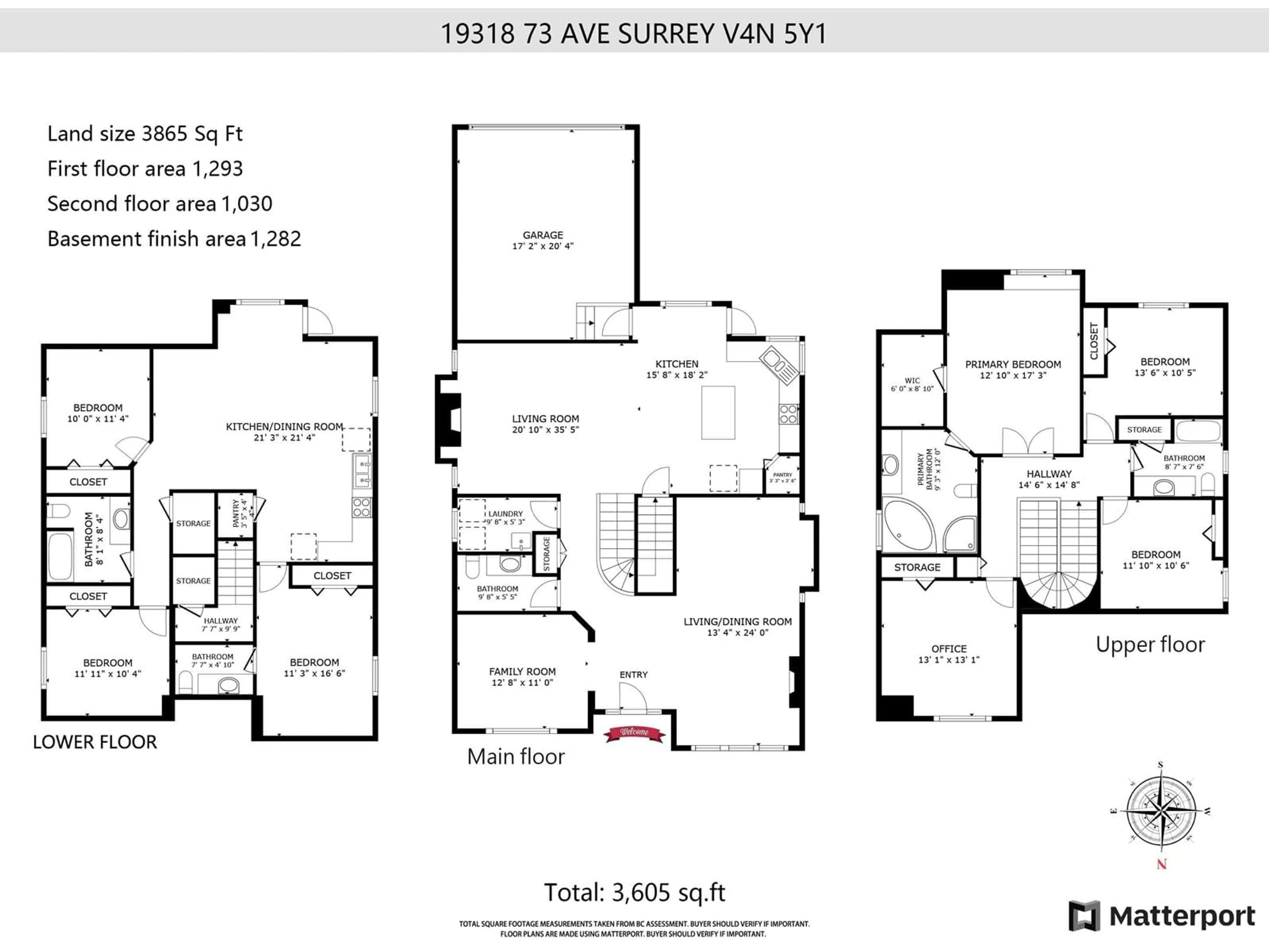 Floor plan for 19318 73 AVENUE, Surrey British Columbia V4N5Y1