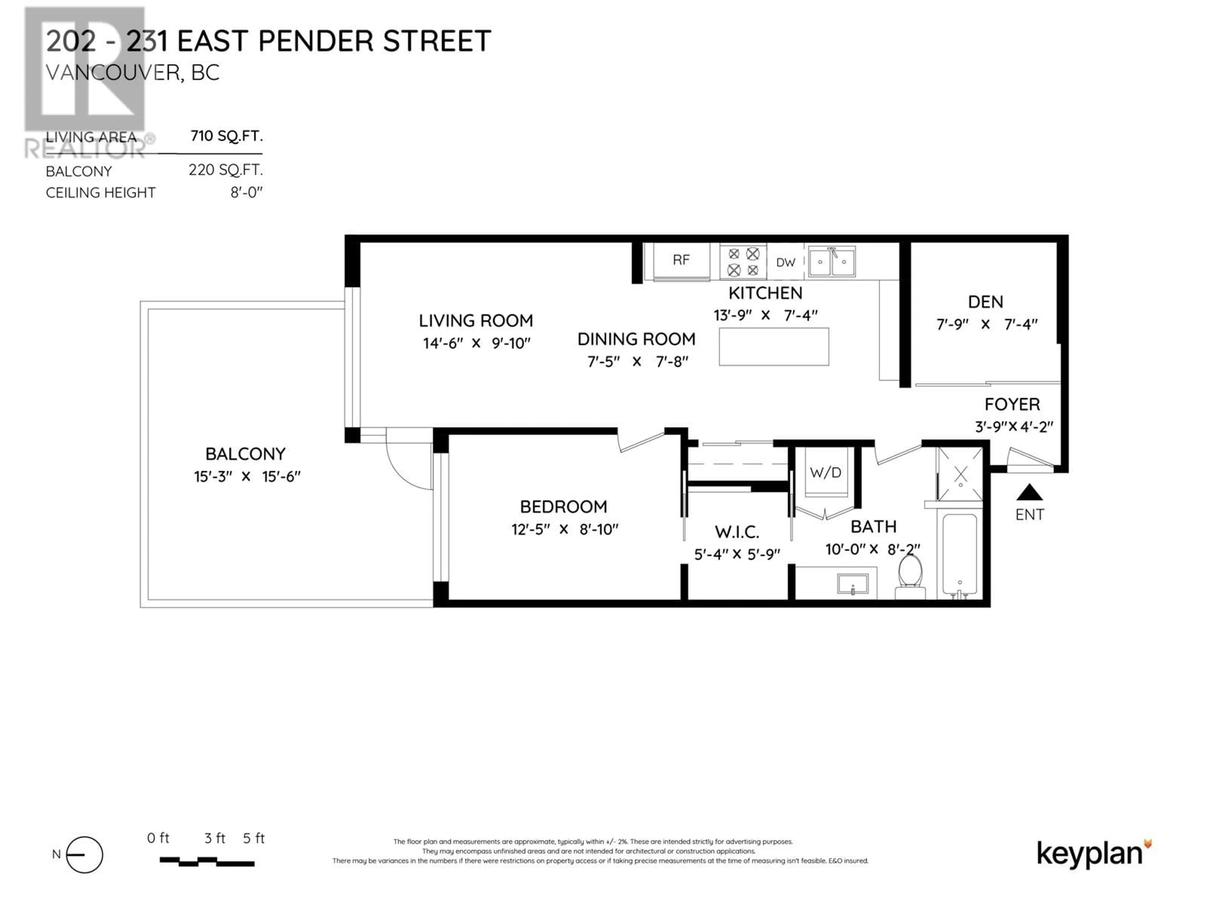 Floor plan for 202 231 E PENDER STREET, Vancouver British Columbia V6A0G3