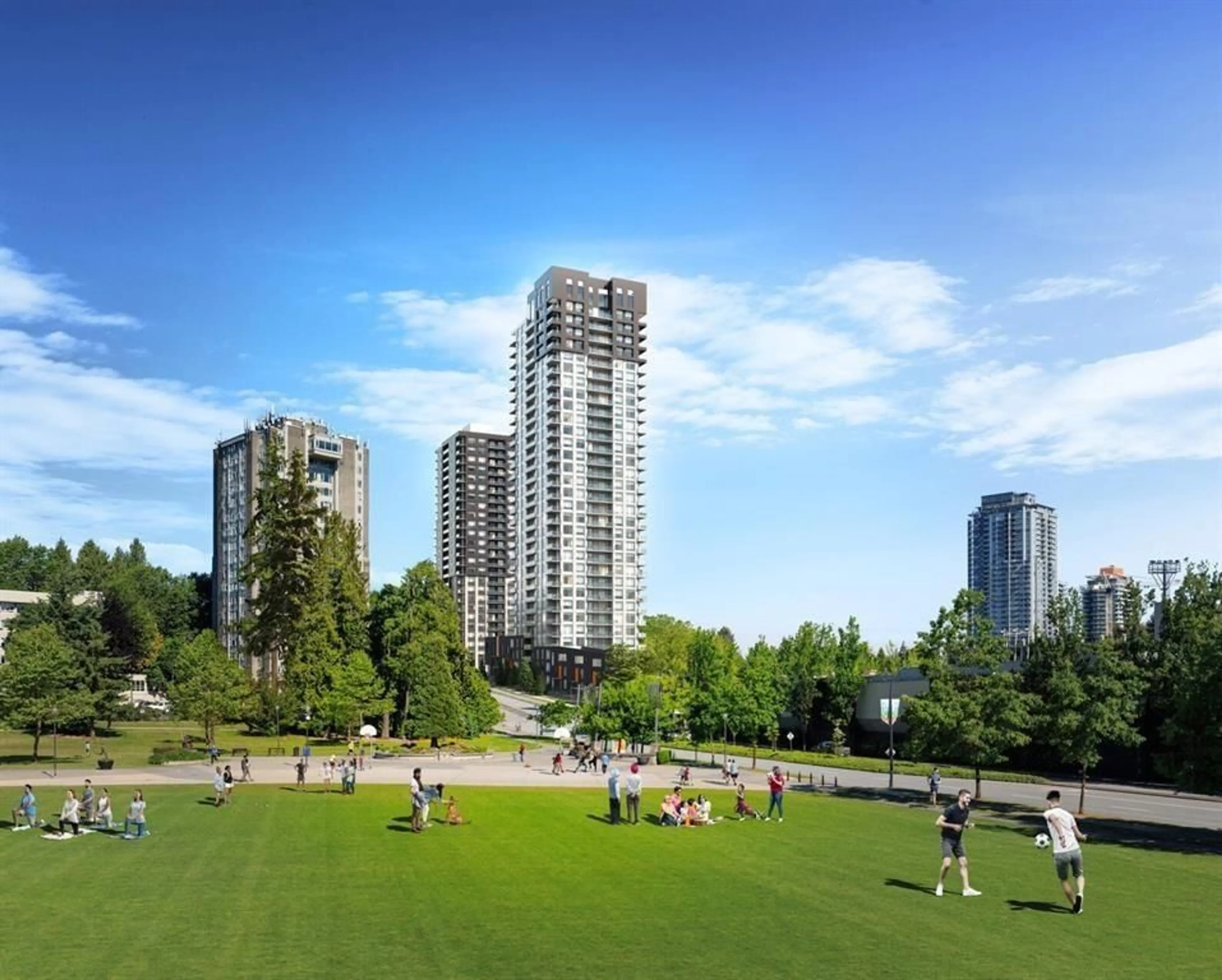 A pic from exterior of the house or condo, the view of city buildings for 1109 13387 OLD YALE ROAD, Surrey British Columbia V3T0C0