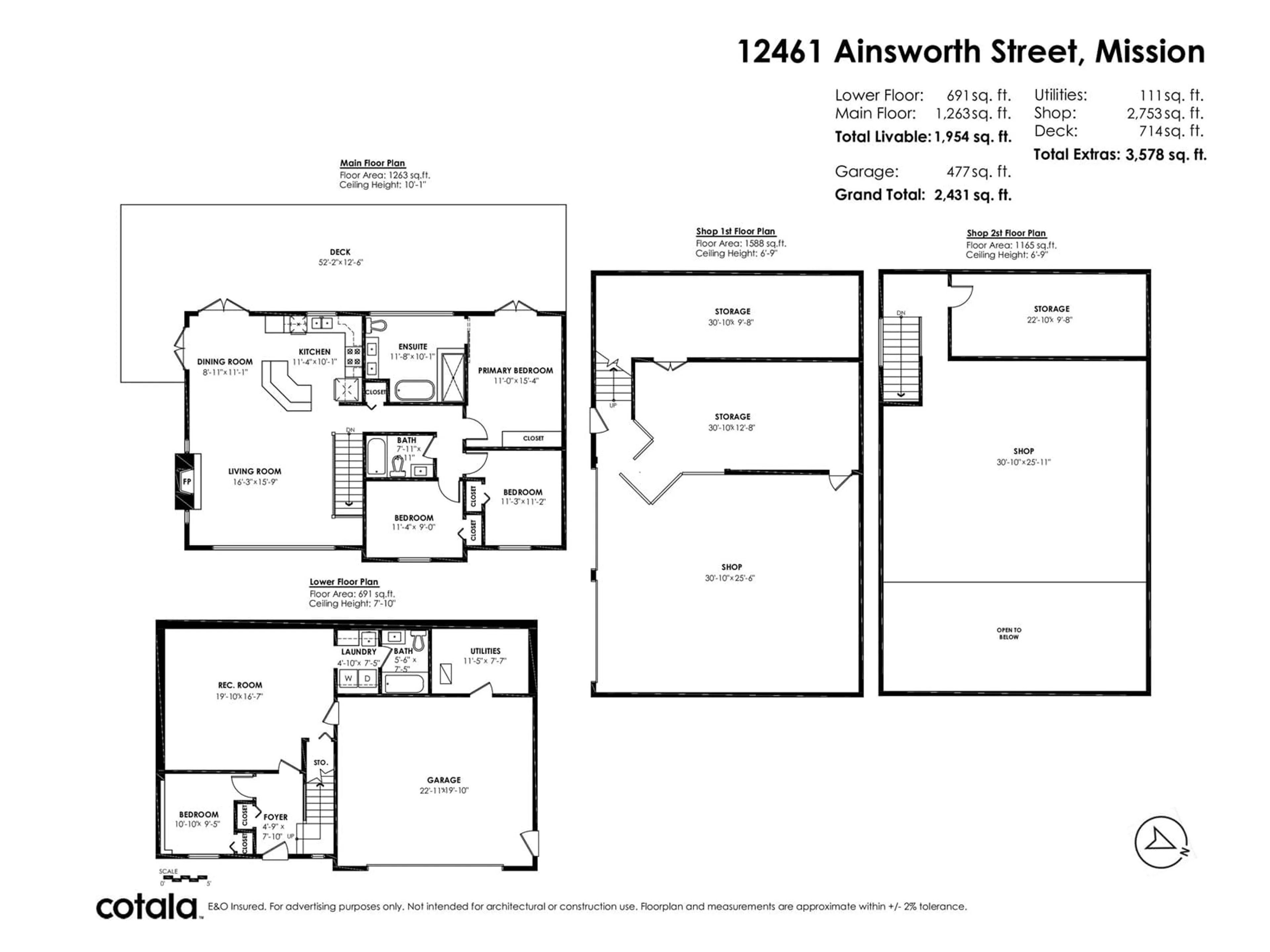 Floor plan for 12461 AINSWORTH STREET, Mission British Columbia V4S1L4