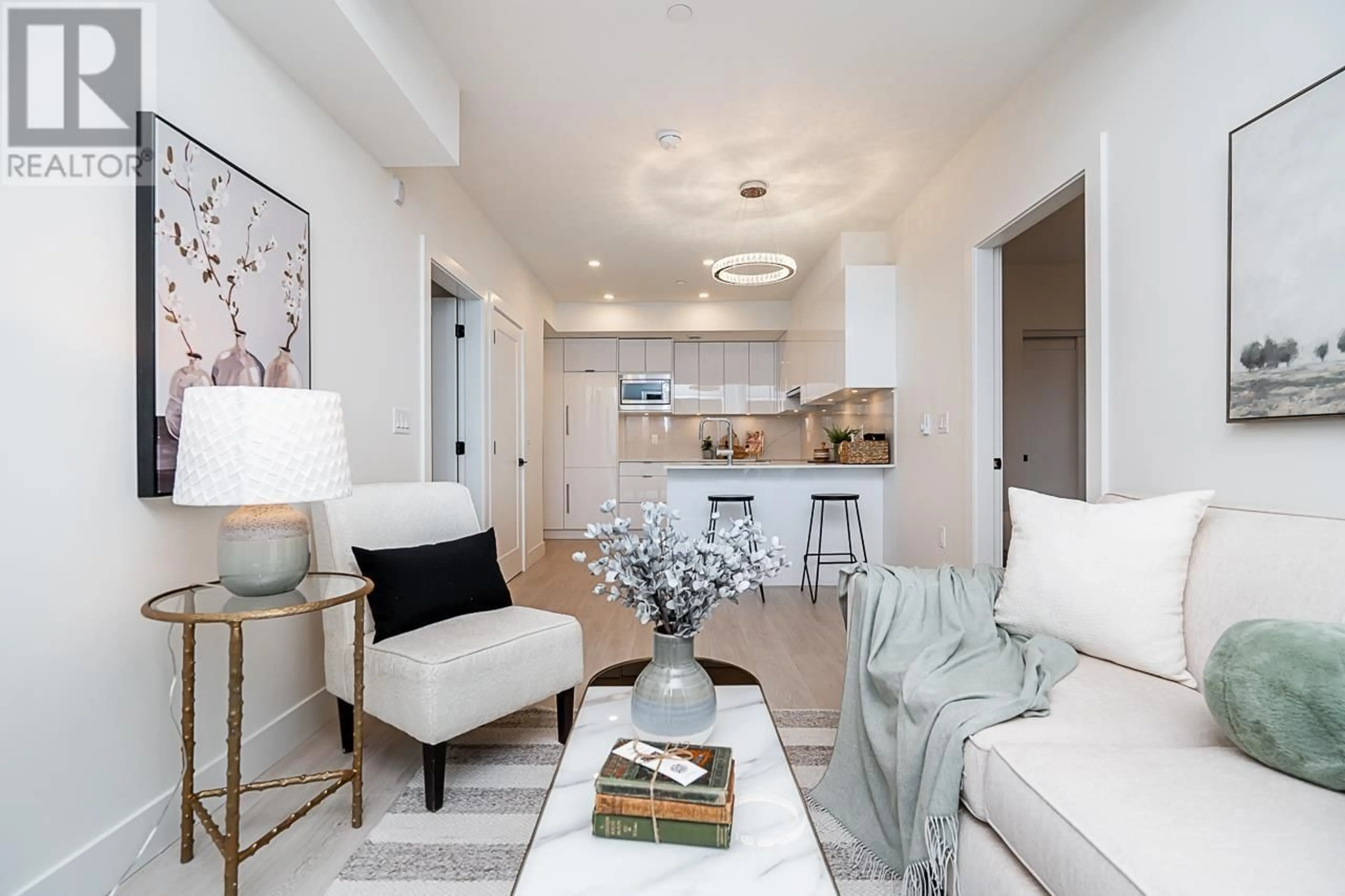 Living room, wood floors for 407 5399 JOYCE STREET, Vancouver British Columbia V5R4H3