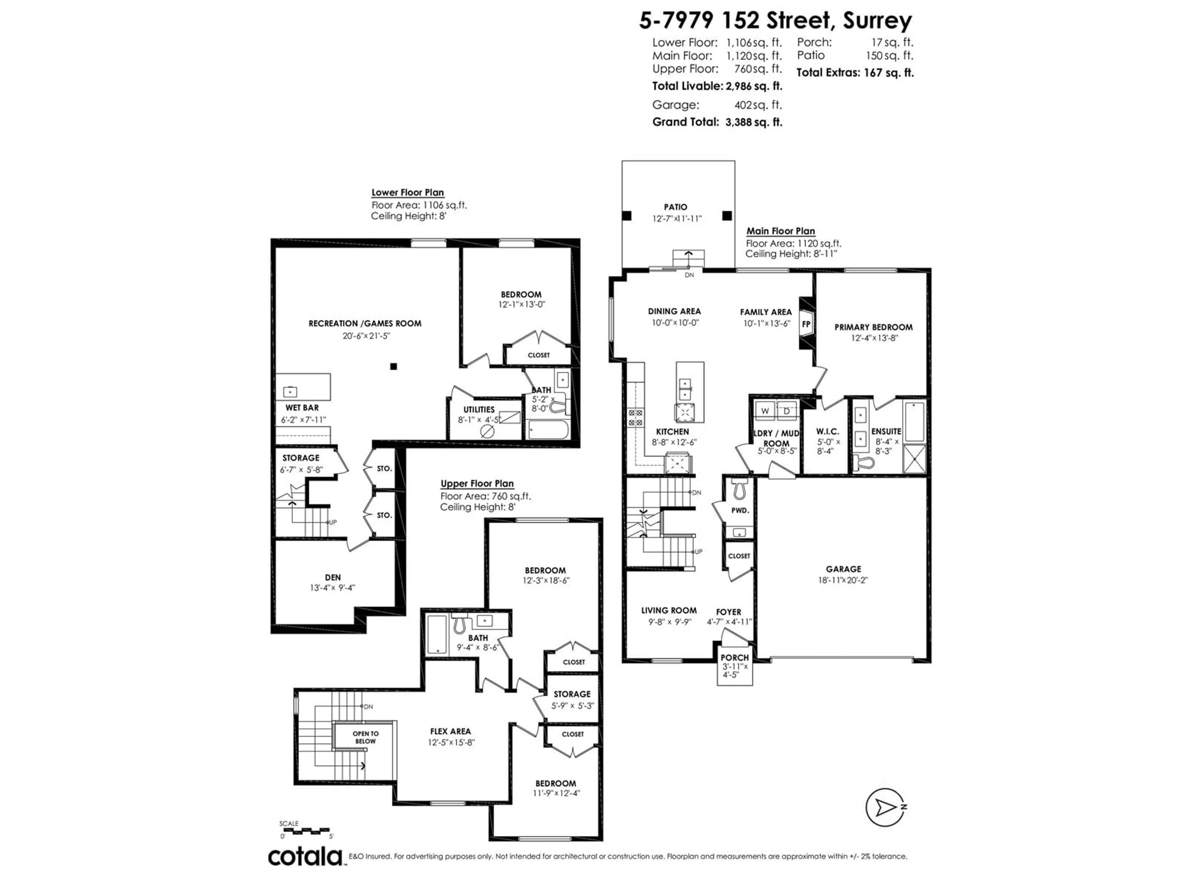 Floor plan for 5 - 7979 152, Surrey British Columbia V3S7S7