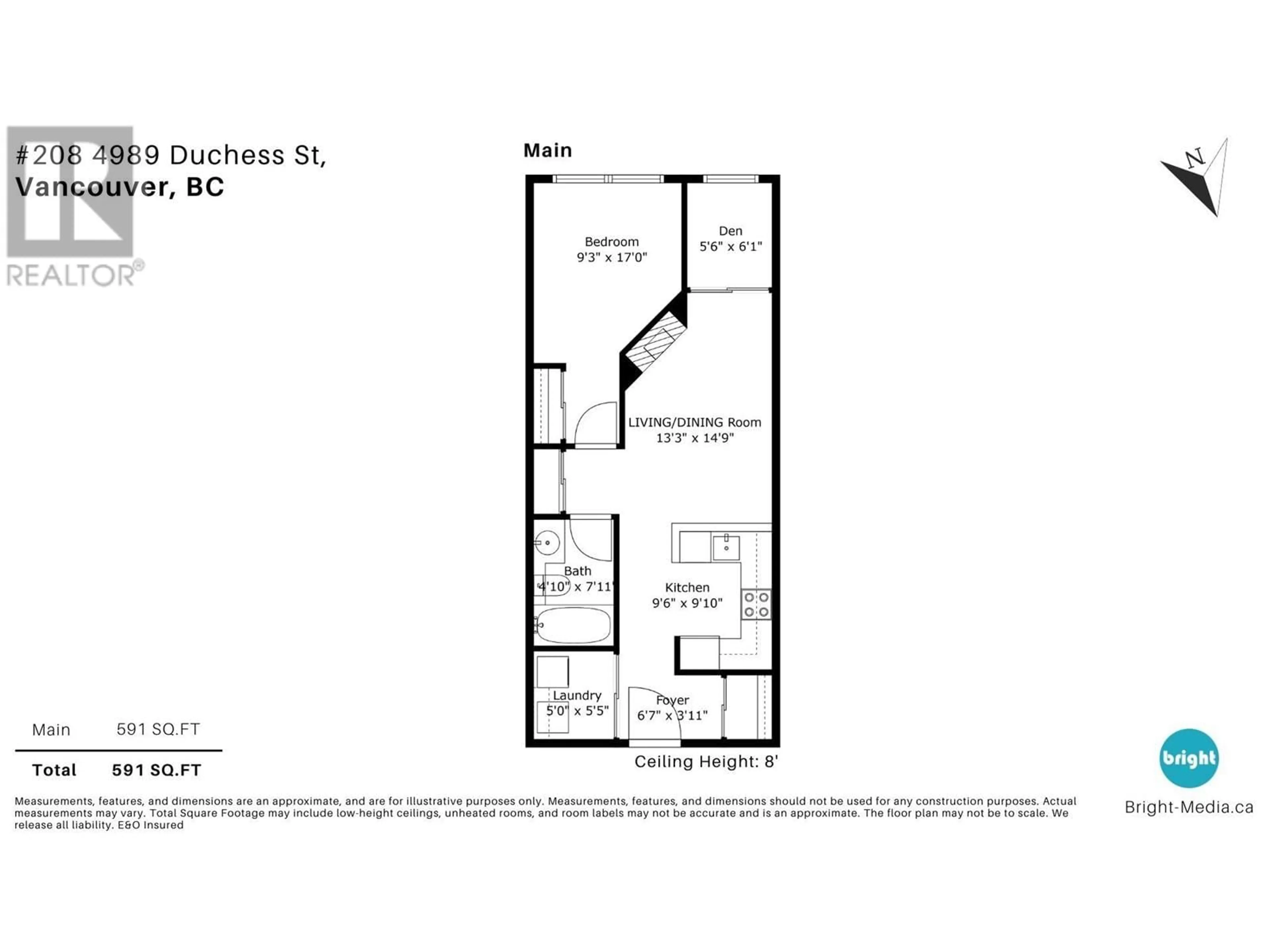 Floor plan for 208 4989 DUCHESS STREET, Vancouver British Columbia V5R6E5