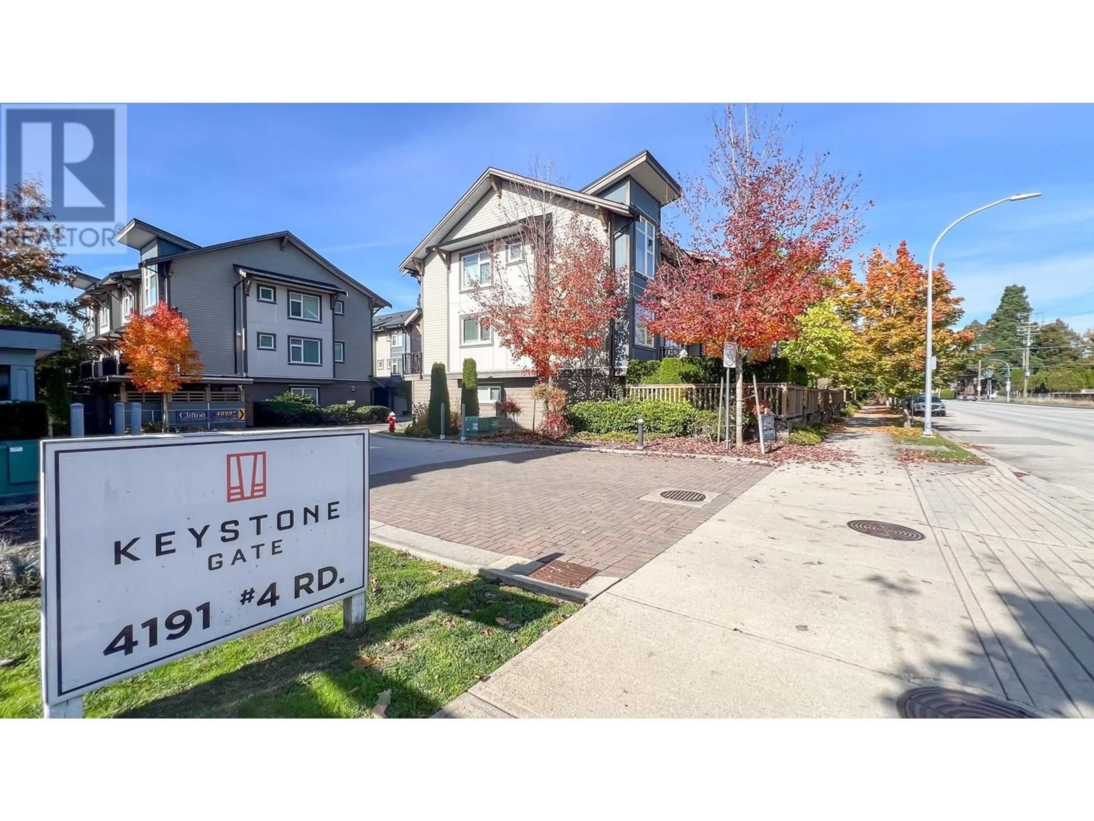 A pic from exterior of the house or condo, the street view for 2 4191 NO. 4 ROAD, Richmond British Columbia V6X2M2