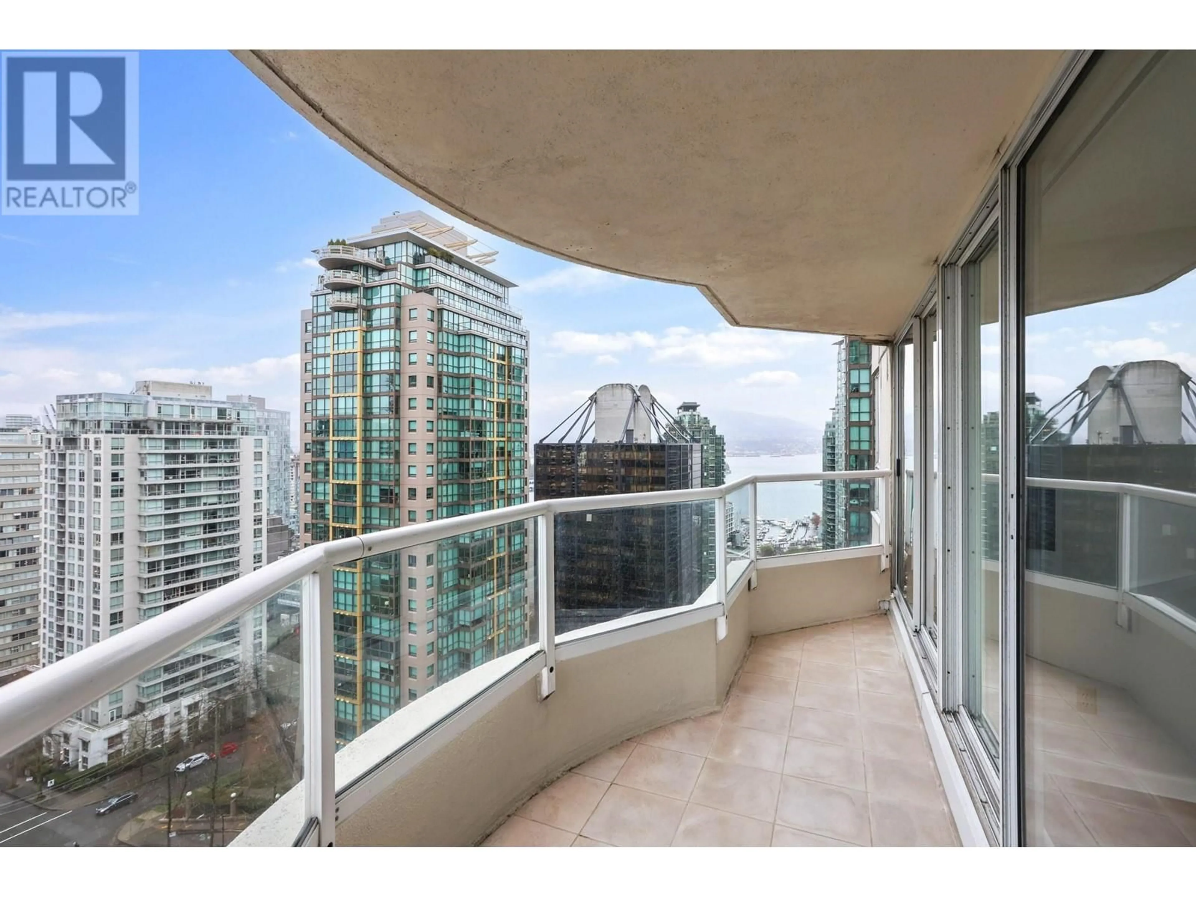 Balcony in the apartment, city buildings view from balcony for 1501 717 JERVIS STREET, Vancouver British Columbia V6E4L5