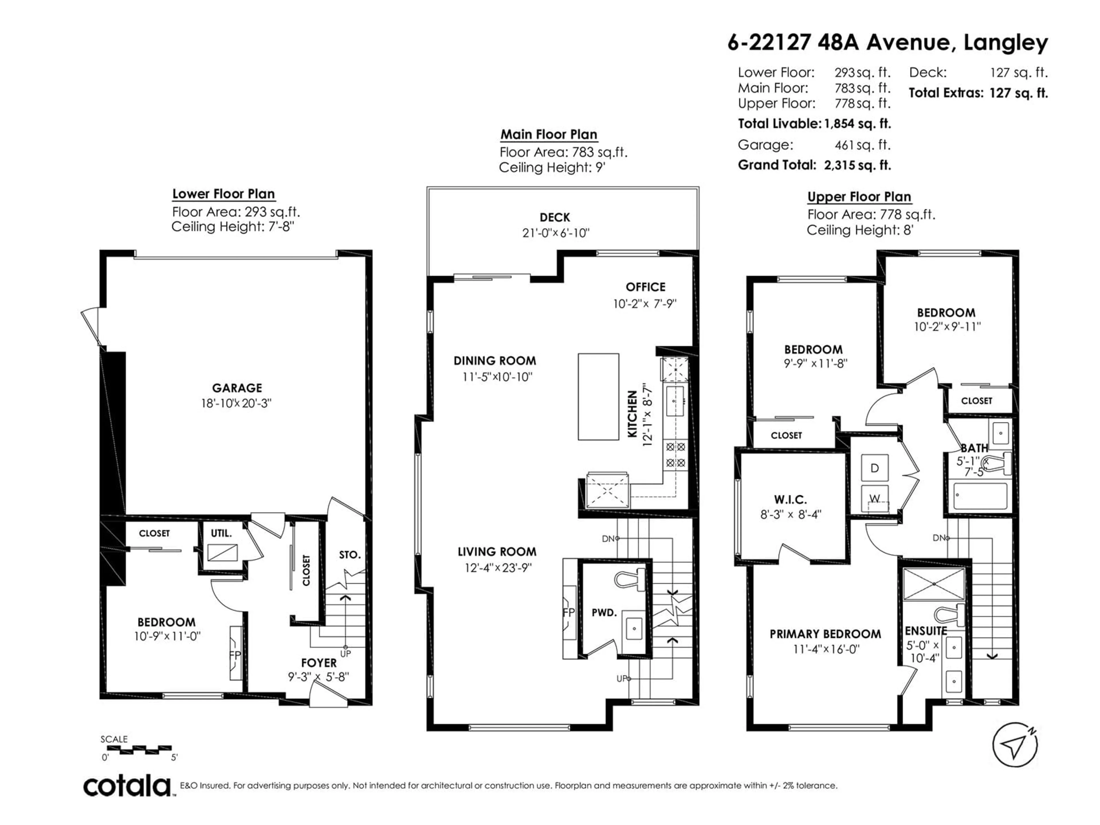 Floor plan for 6 22127 48A AVENUE, Langley British Columbia V3A0L7