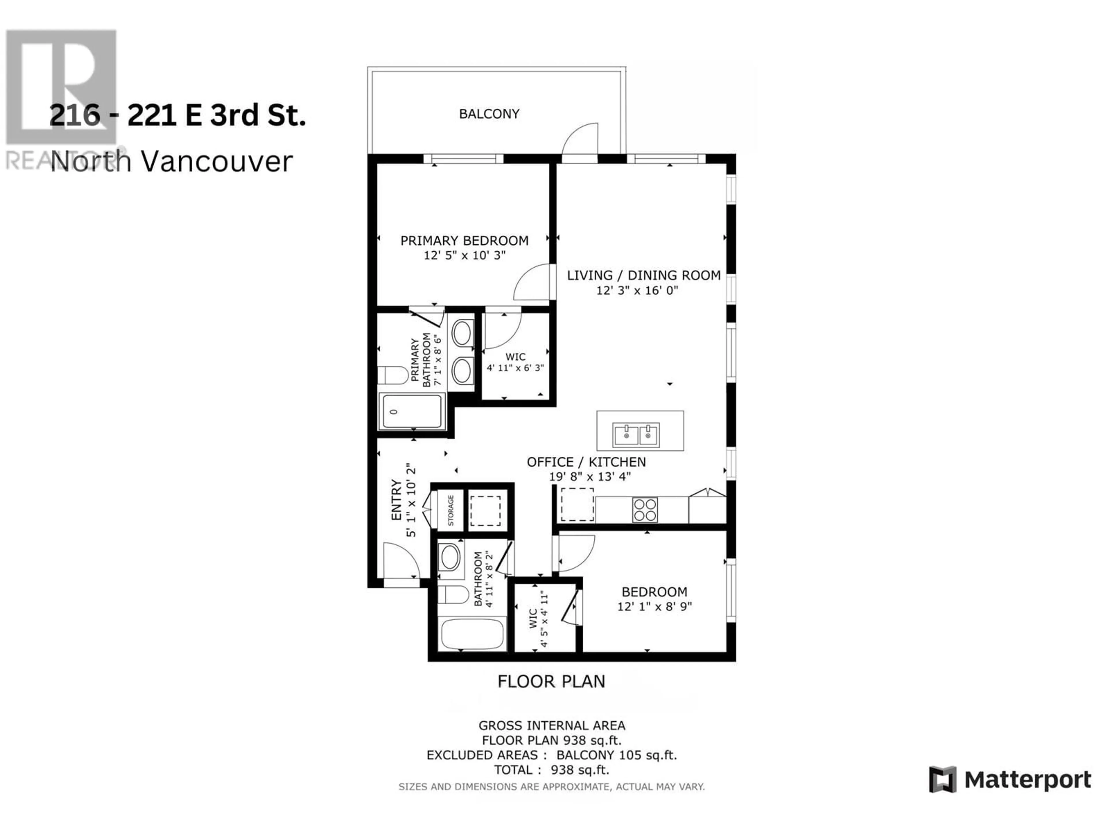 Floor plan for 216 221 E 3RD STREET, North Vancouver British Columbia V7L0C1