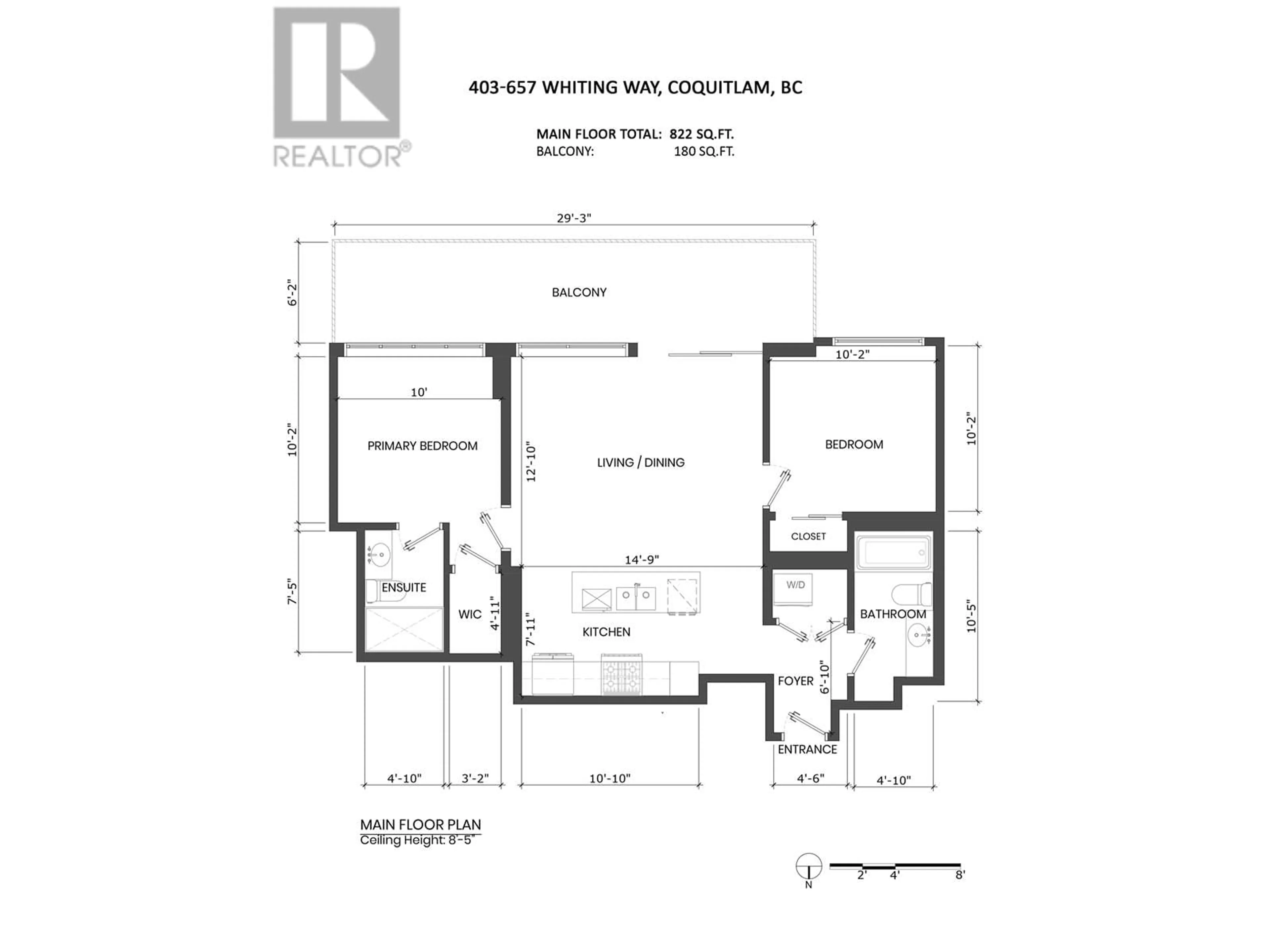 Floor plan for 403 657 WHITING WAY, Coquitlam British Columbia V3J0J6