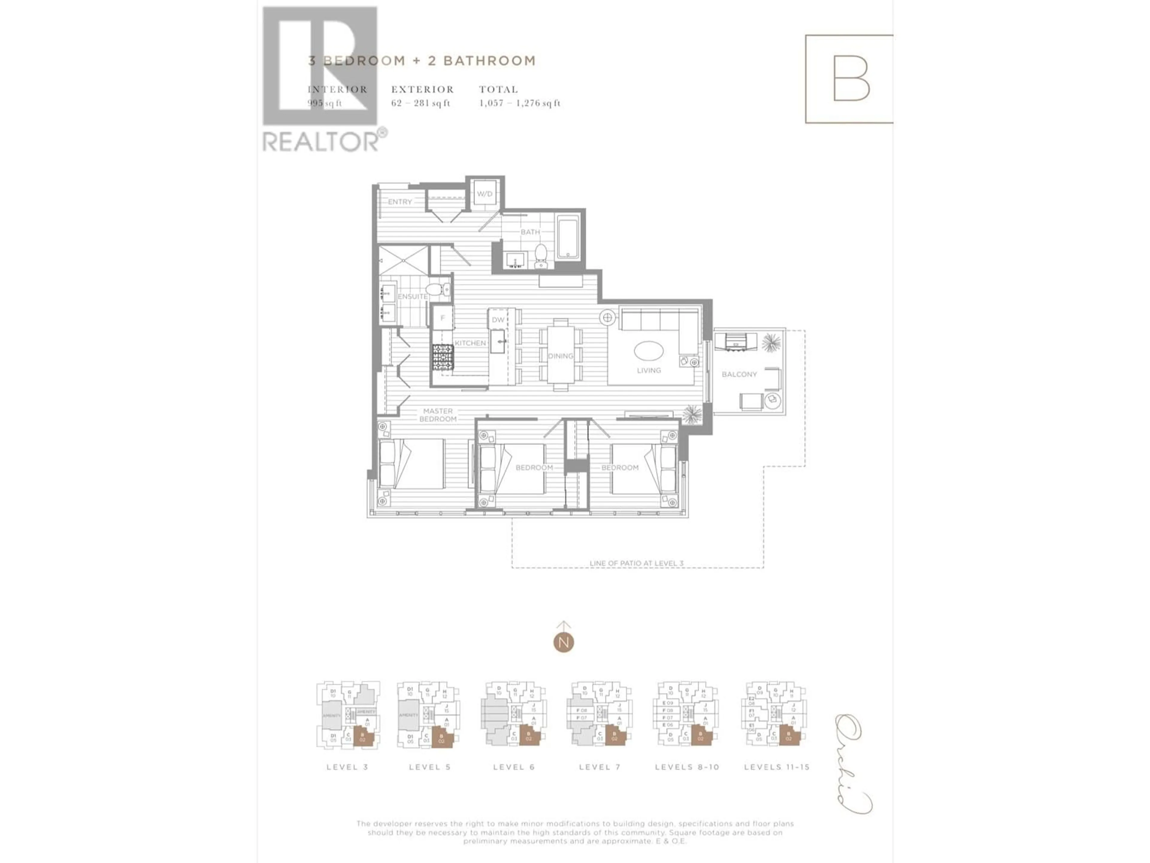 Floor plan for 502 5580 NO.3 ROAD, Richmond British Columbia V6X0R8