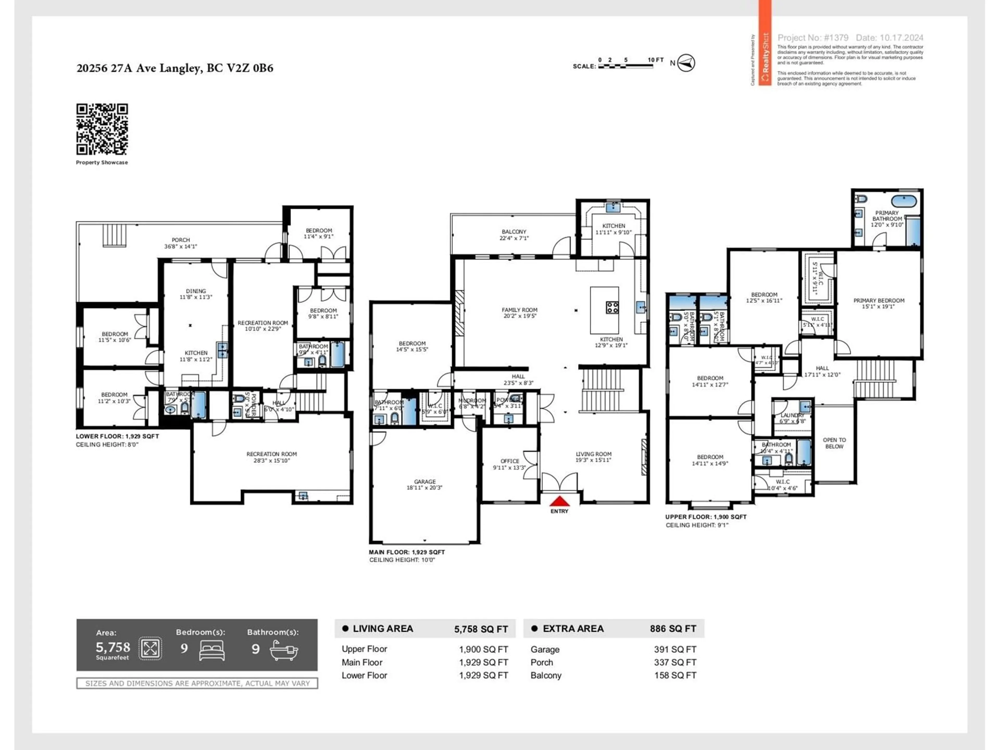 Floor plan for 20256 27A AVENUE, Langley British Columbia V2Z0B6