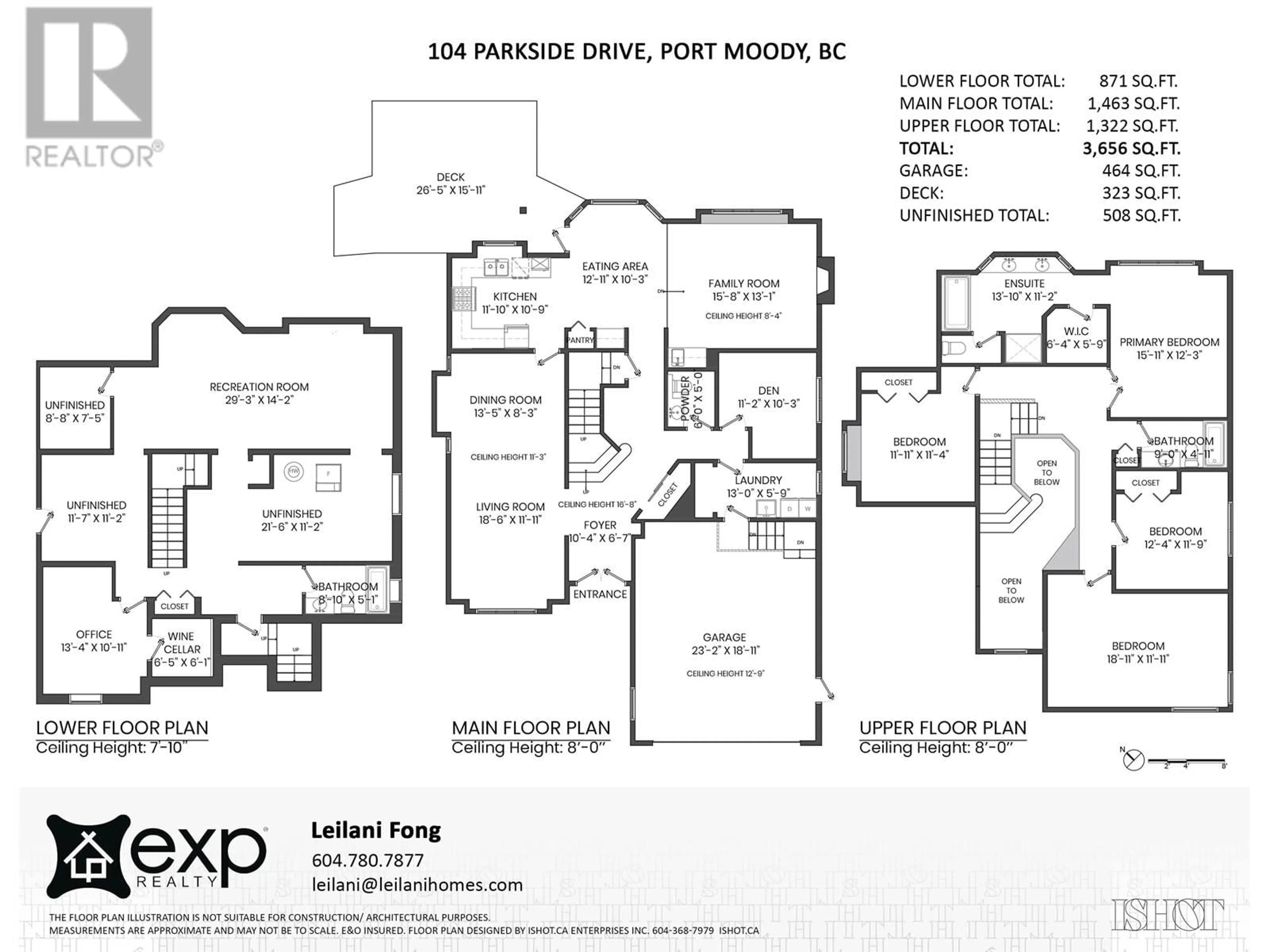 Floor plan for 104 PARKSIDE DRIVE, Port Moody British Columbia V3H4W8