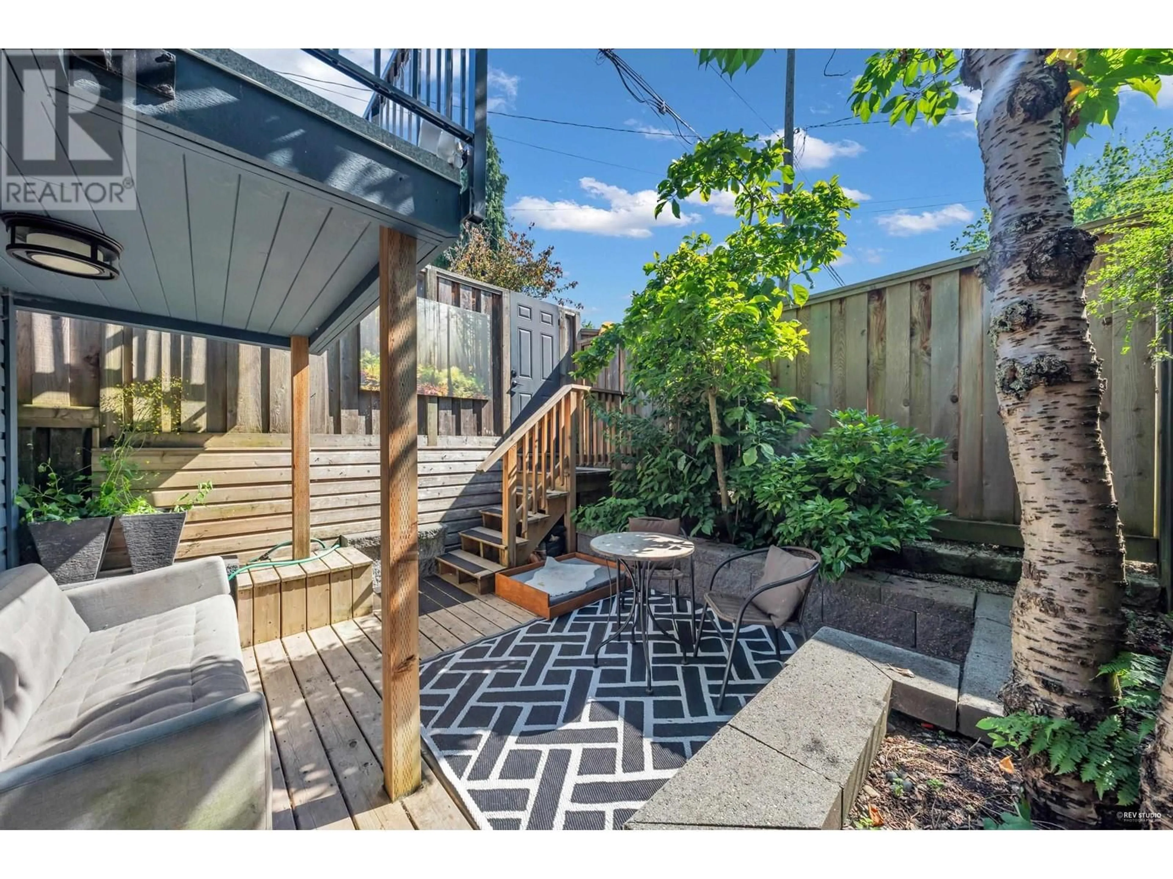 Patio, the fenced backyard for 730 HAWKS AVENUE, Vancouver British Columbia V6A3J3