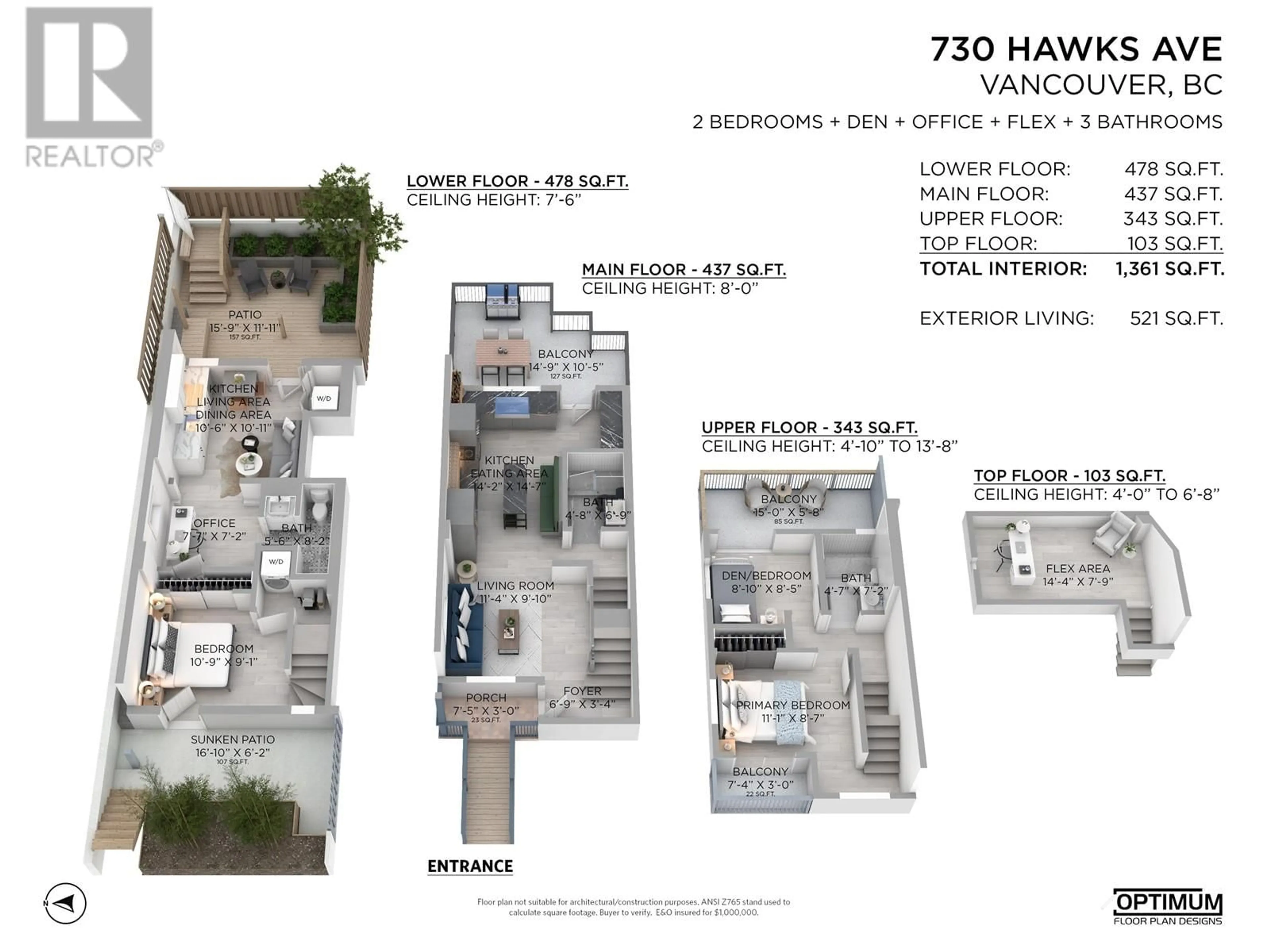 Floor plan for 730 HAWKS AVENUE, Vancouver British Columbia V6A3J3