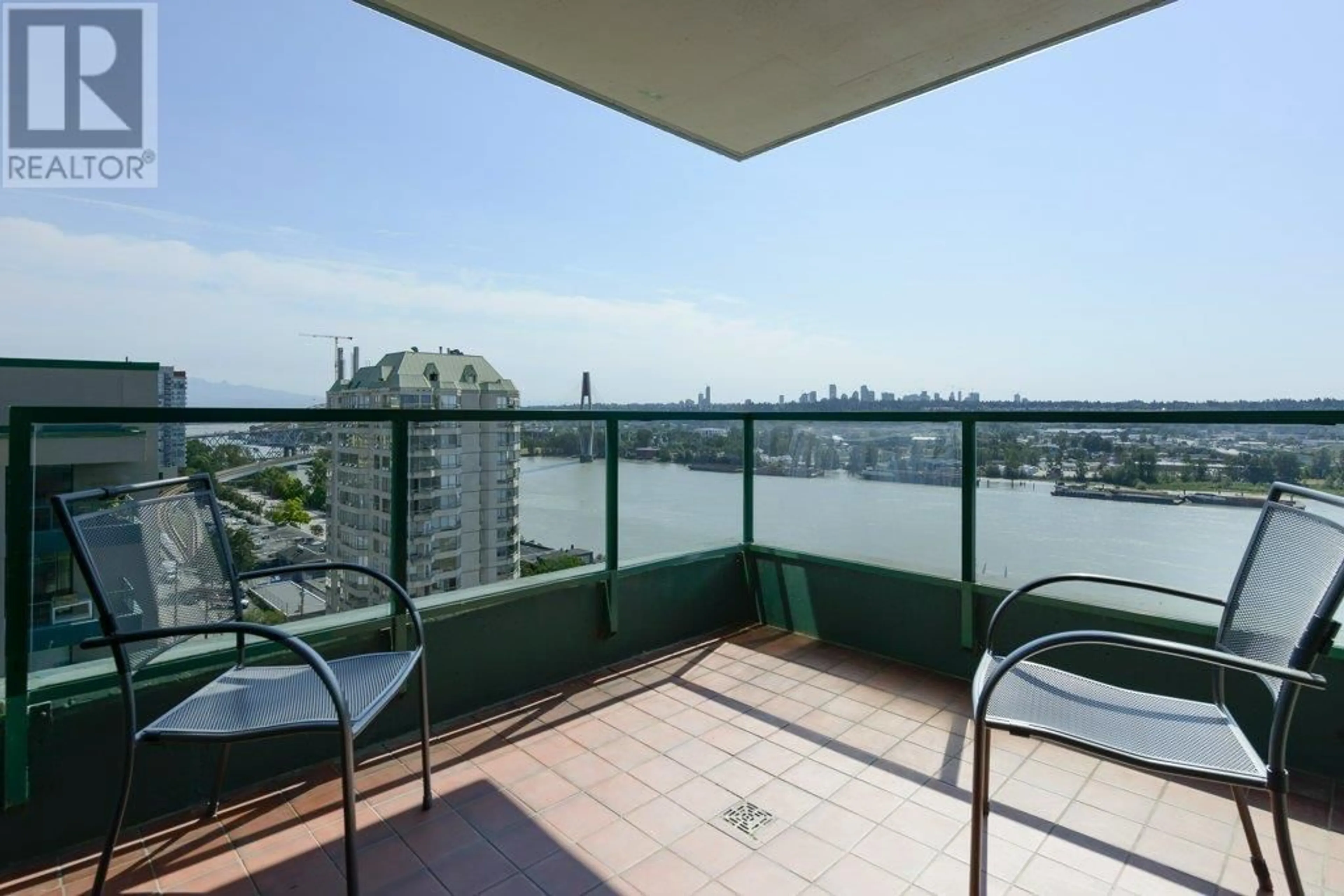 Balcony in the apartment, the view of lake or river for 1405 420 CARNARVON STREET, New Westminster British Columbia V3L5P1