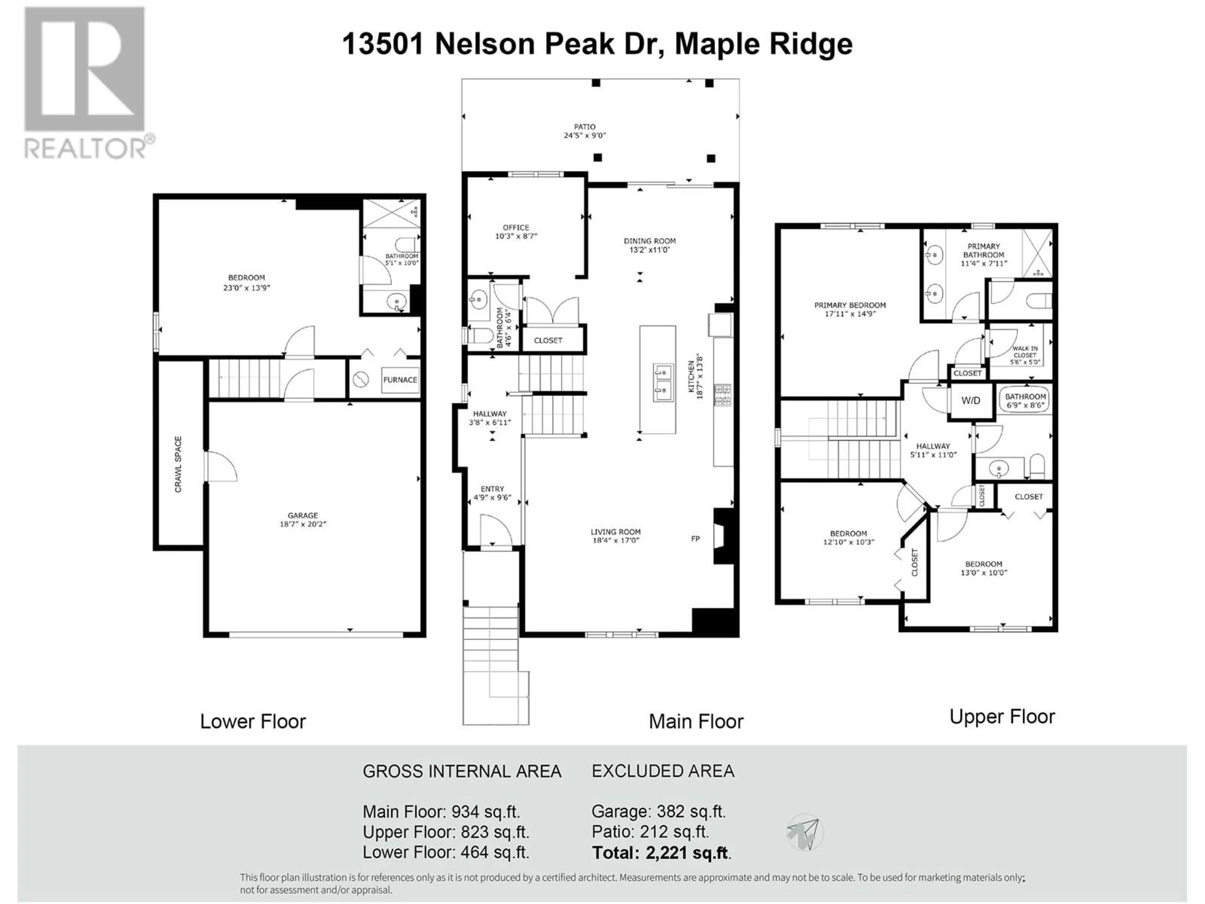 Floor plan for 13501 NELSON PEAK DRIVE, Maple Ridge British Columbia V4R0G1