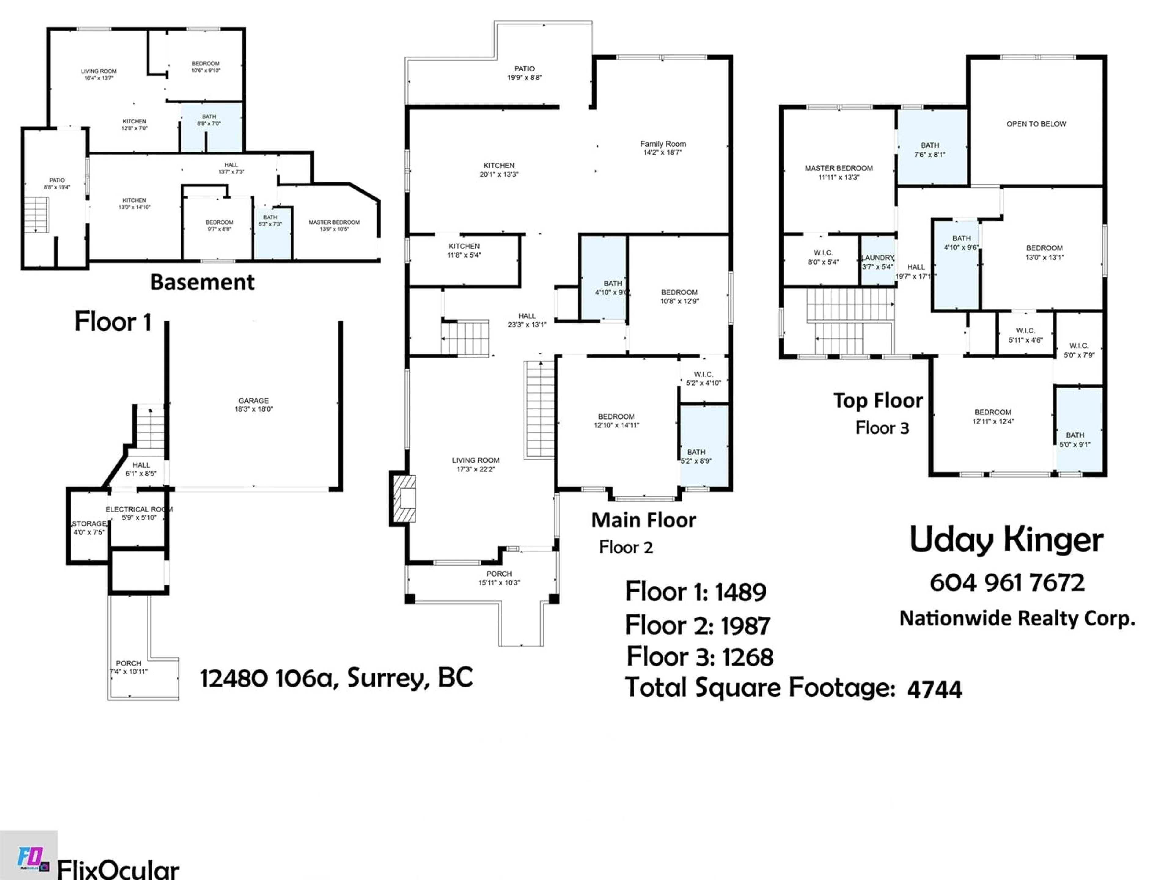 Floor plan for 12480 106A AVENUE, Surrey British Columbia V3V0E2