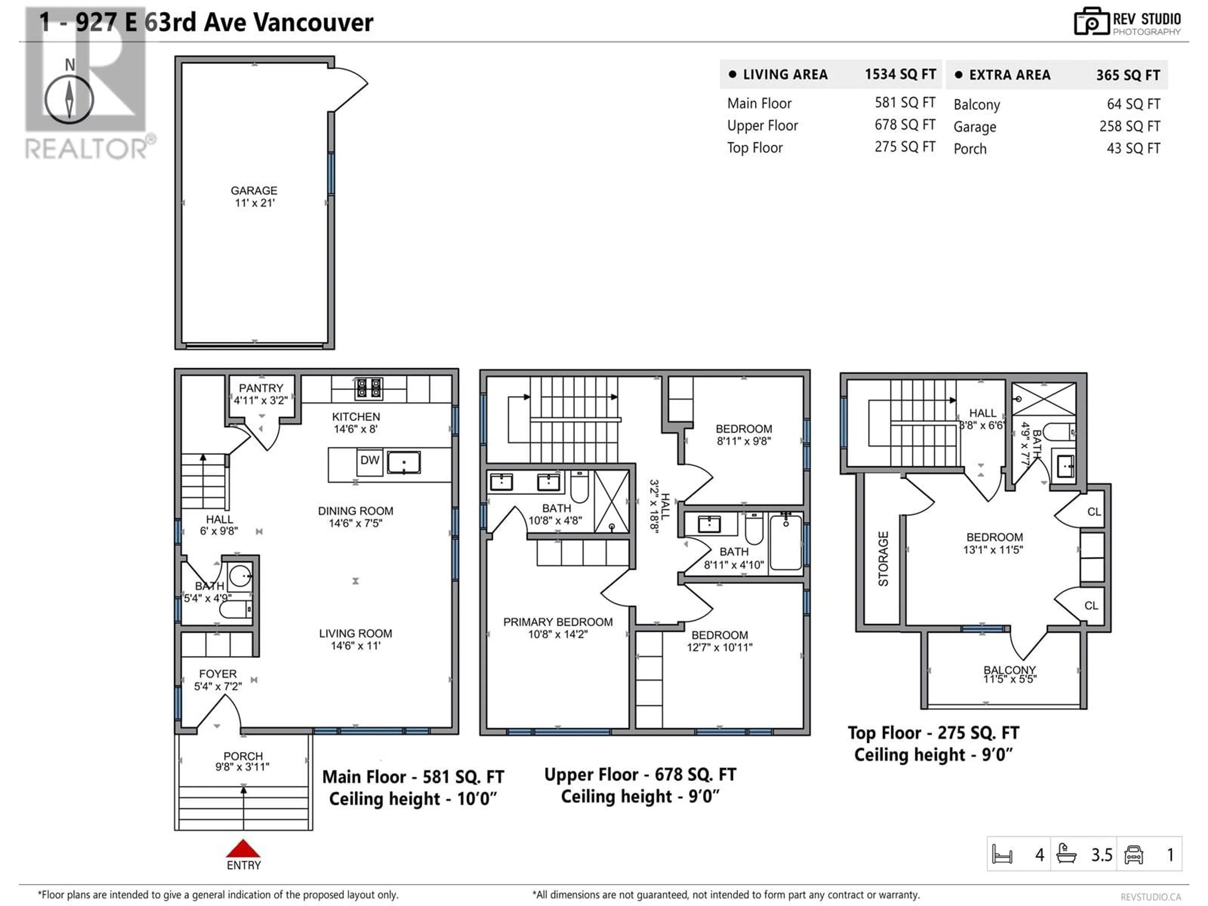 Floor plan for 1 927 E 63RD AVENUE, Vancouver British Columbia V5X2K9