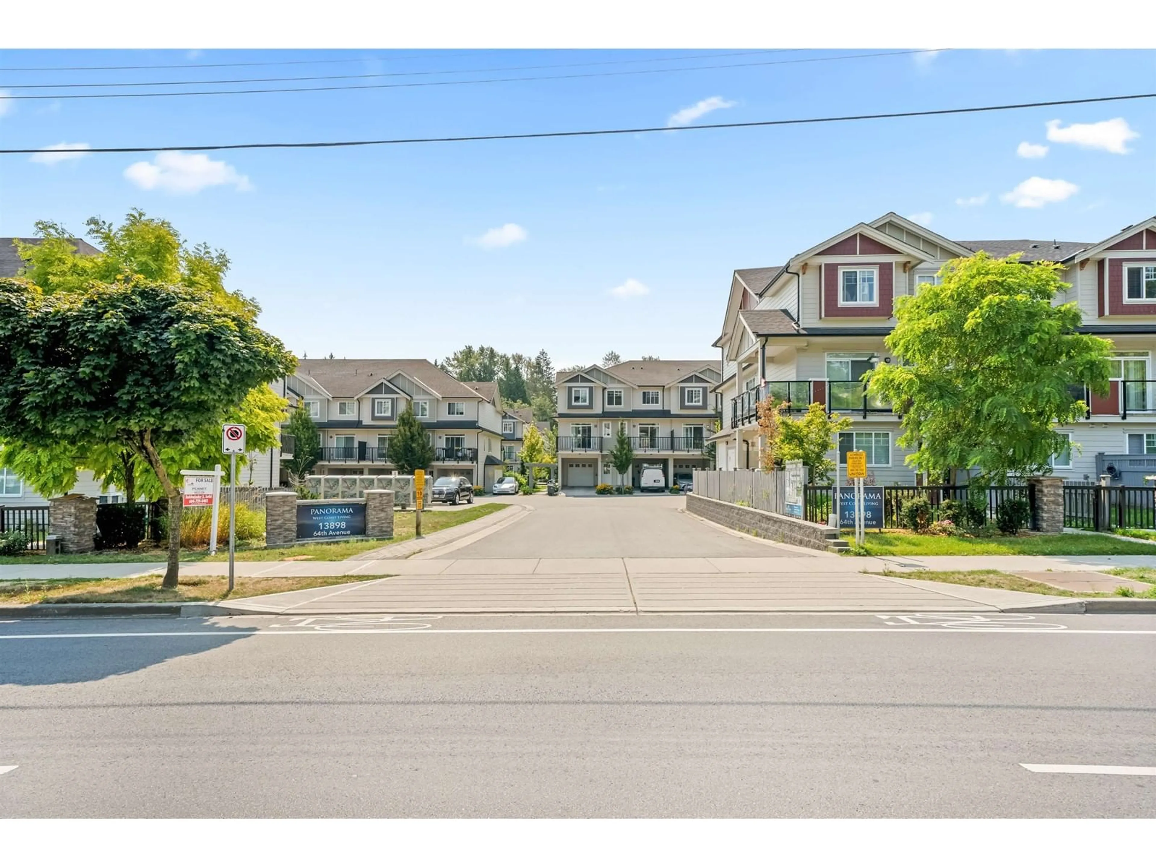 A pic from exterior of the house or condo, the street view for 156 13898 64 AVENUE, Surrey British Columbia V3W1L6