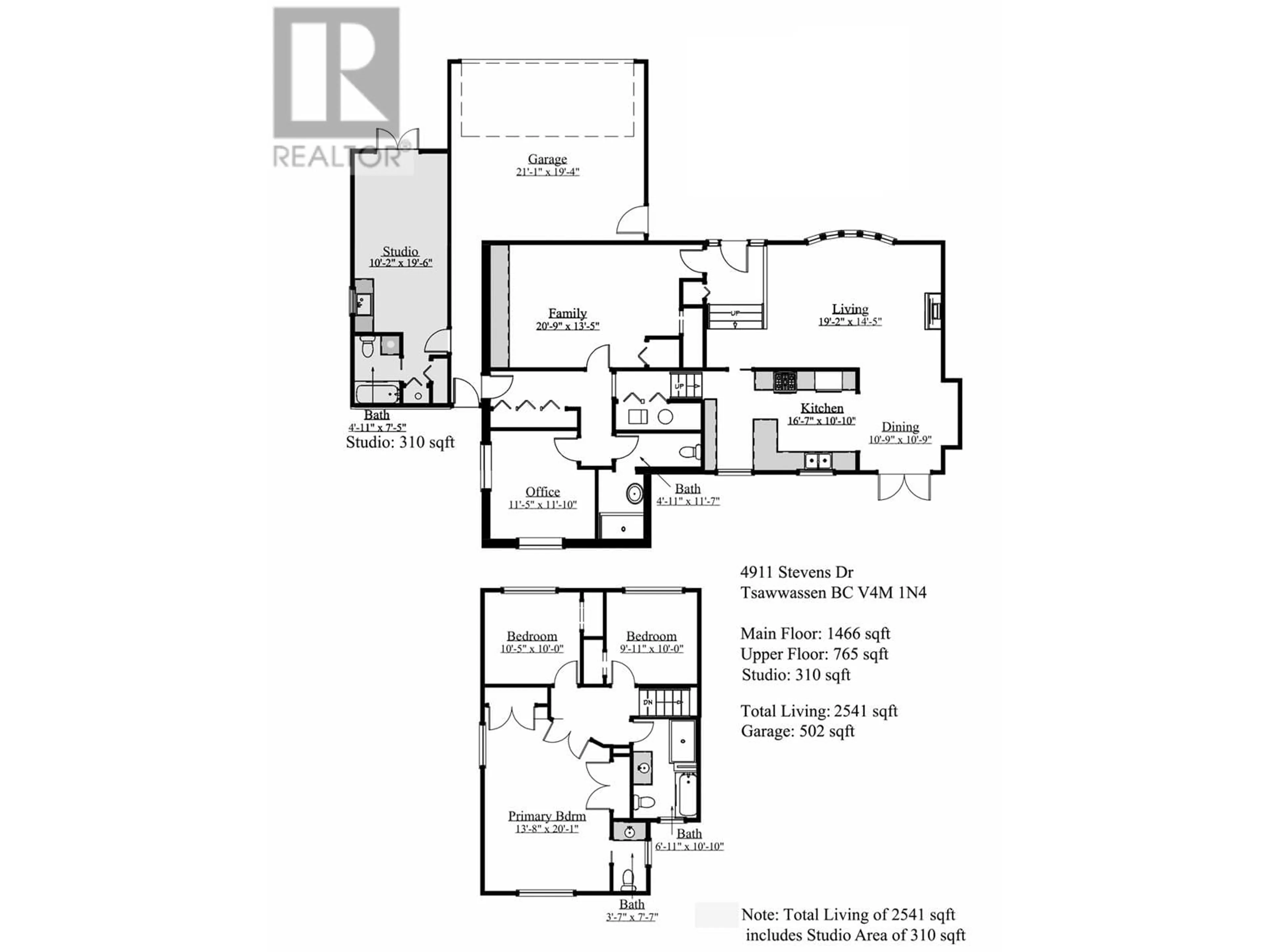 Floor plan for 4911 STEVENS DRIVE, Delta British Columbia V4M1N4