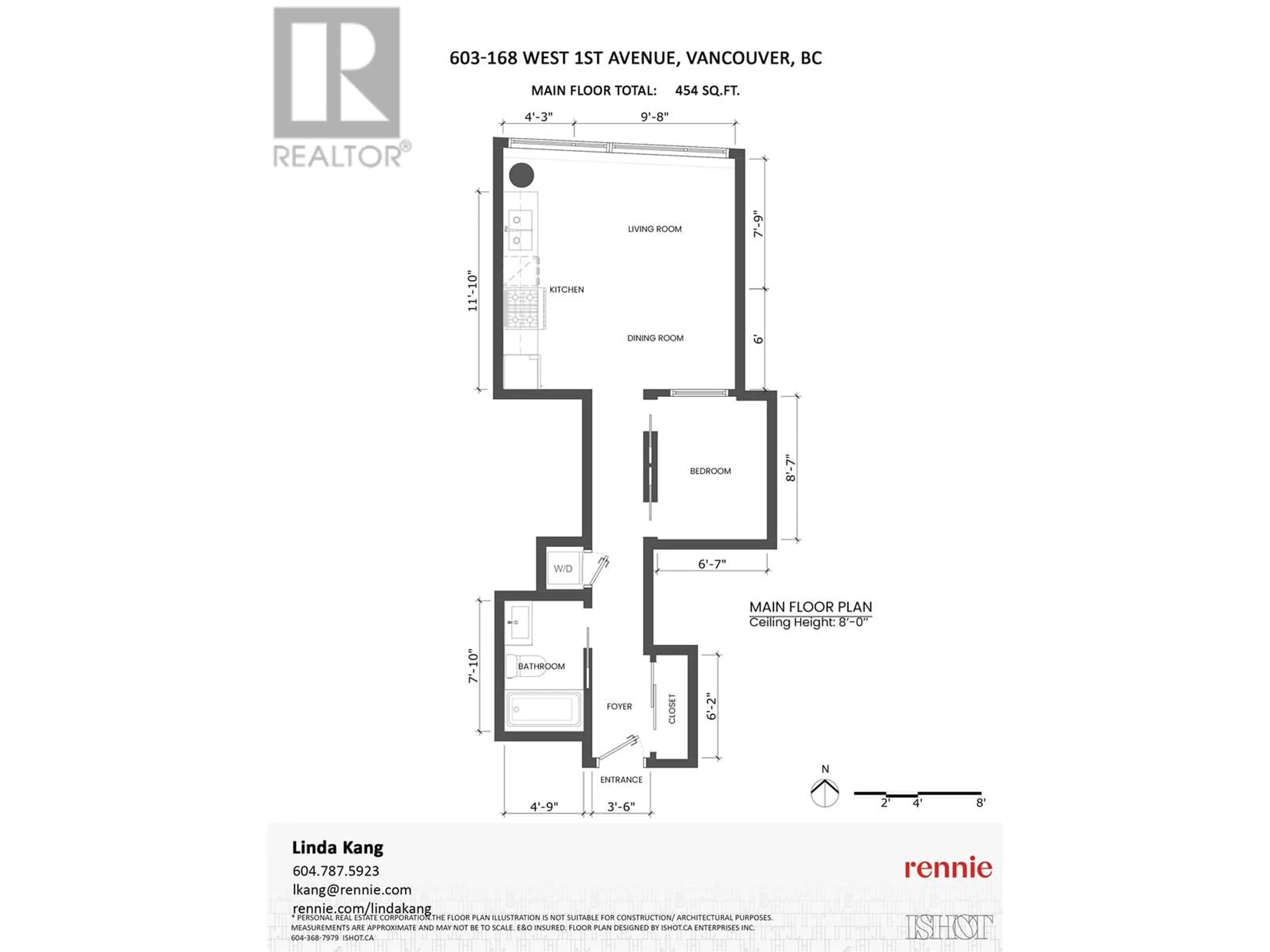 Floor plan for 603 168 W 1ST AVENUE, Vancouver British Columbia V5Y0H6