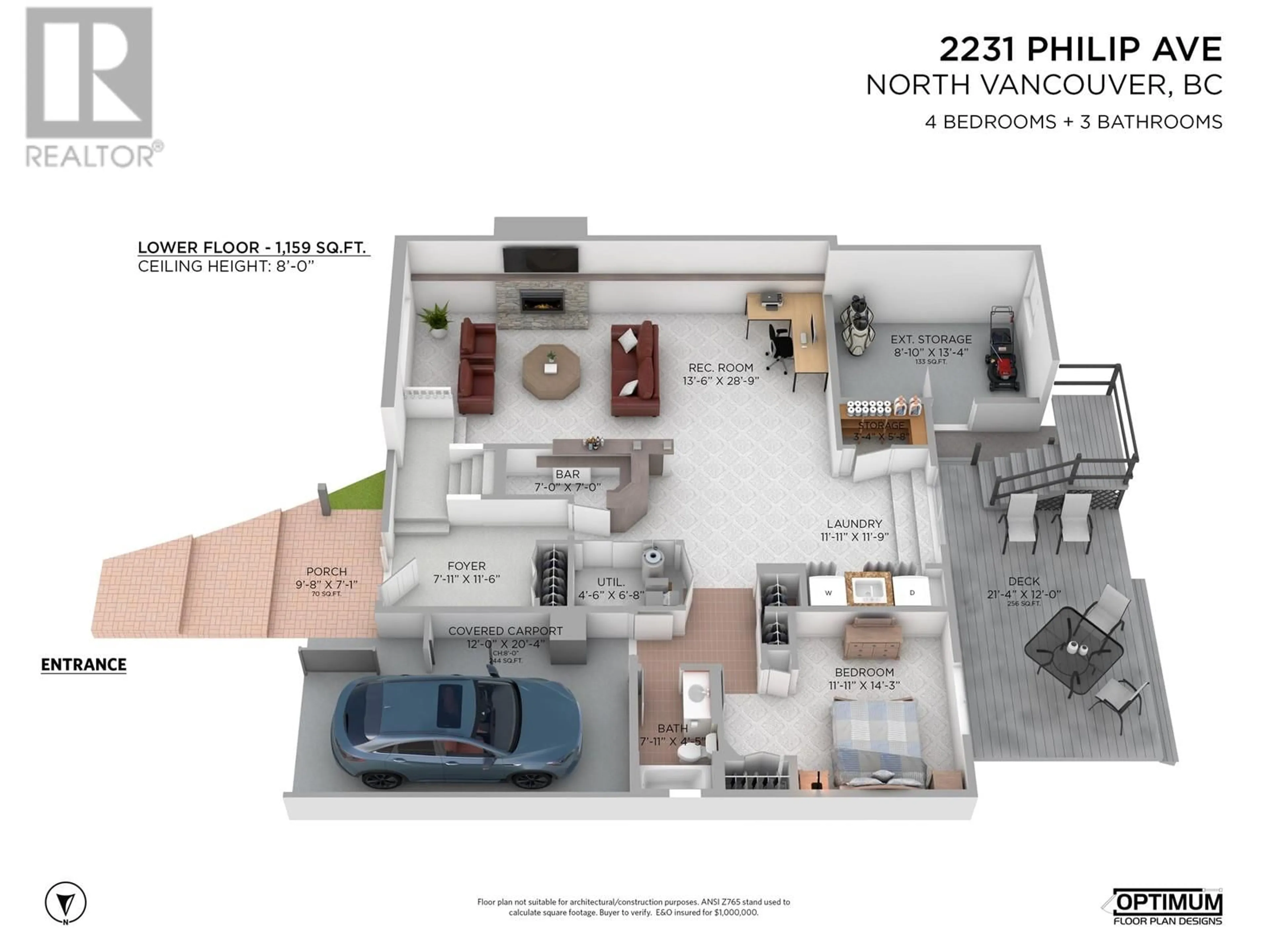 Floor plan for 2231 PHILIP AVENUE, North Vancouver British Columbia V7P2W7