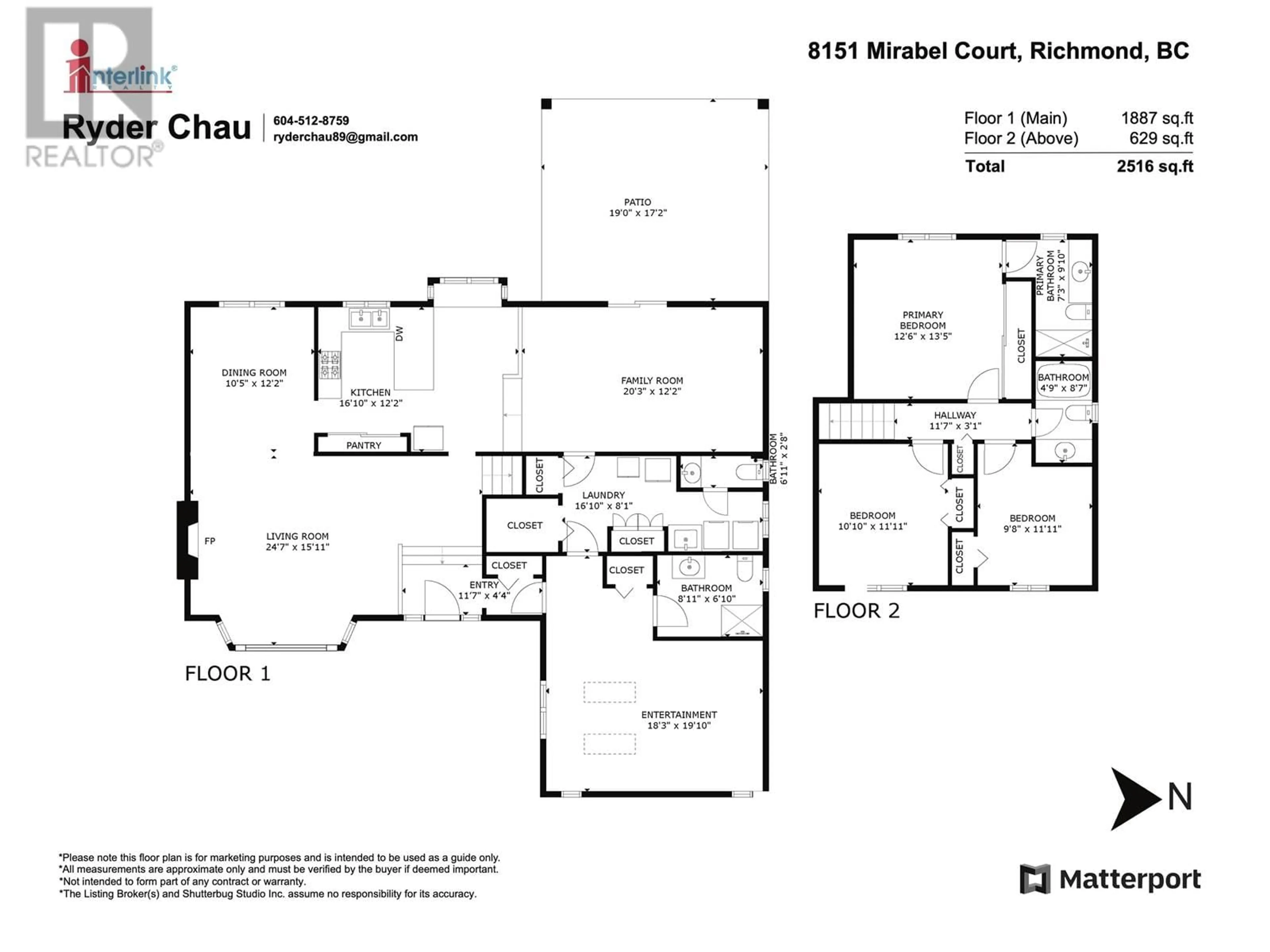 Floor plan for 8151 MIRABEL COURT, Richmond British Columbia V7C4V8