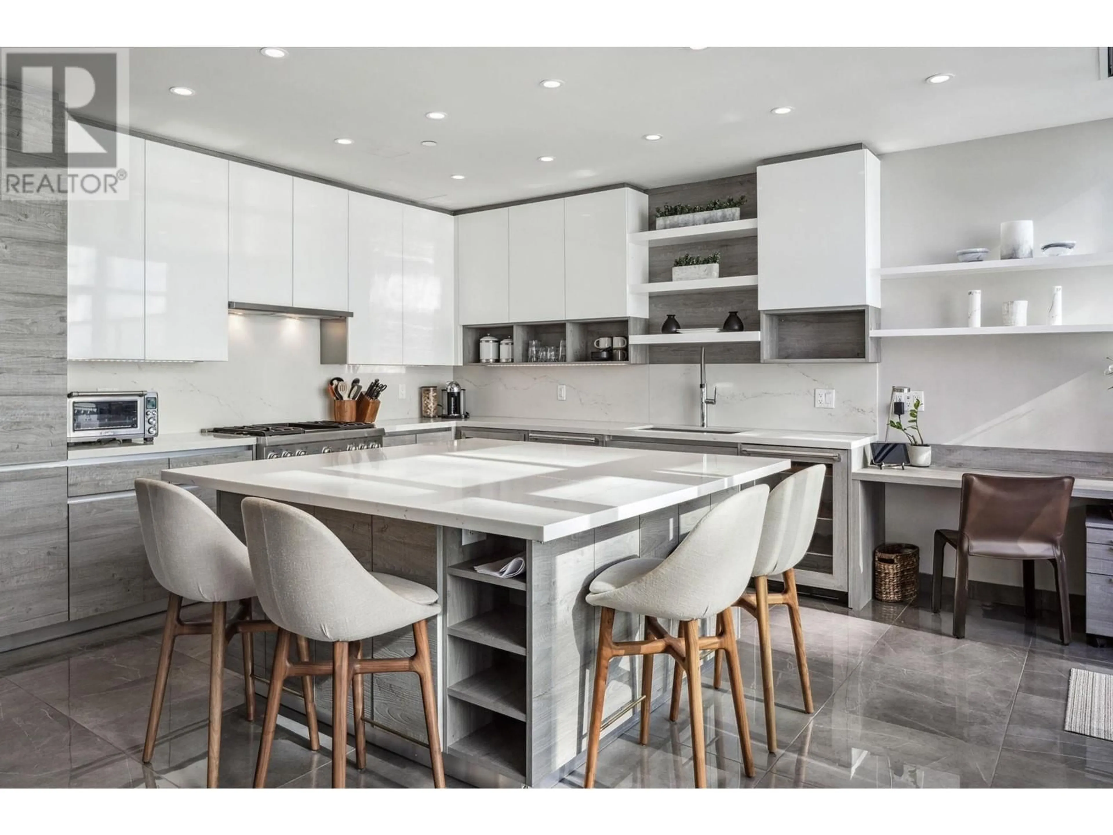 Contemporary kitchen, wood floors for 1202 1788 ONTARIO STREET, Vancouver British Columbia V5T0G3