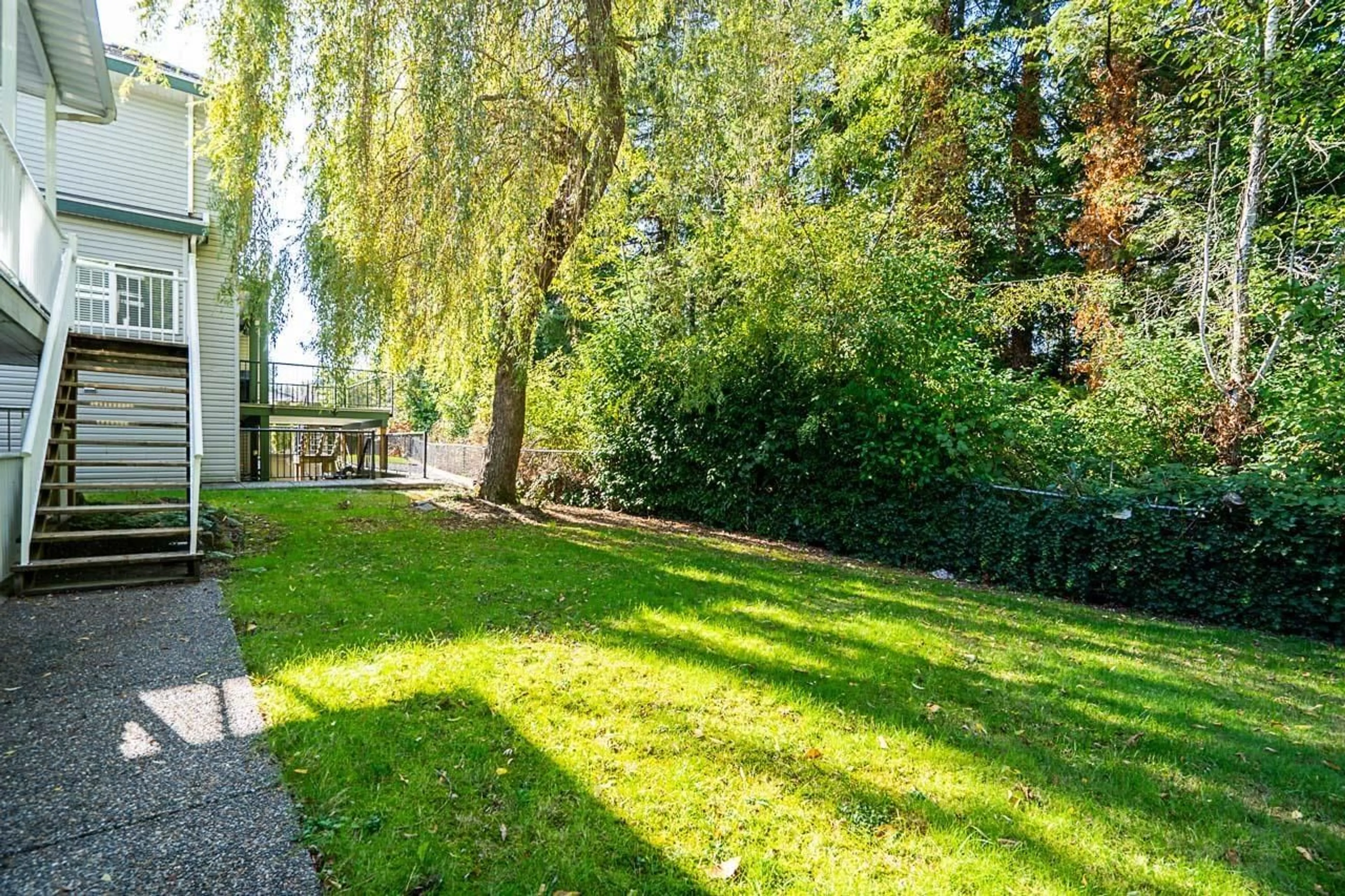 Patio, the fenced backyard for 7519 WILTSHIRE DRIVE DRIVE, Surrey British Columbia V3S2Y6