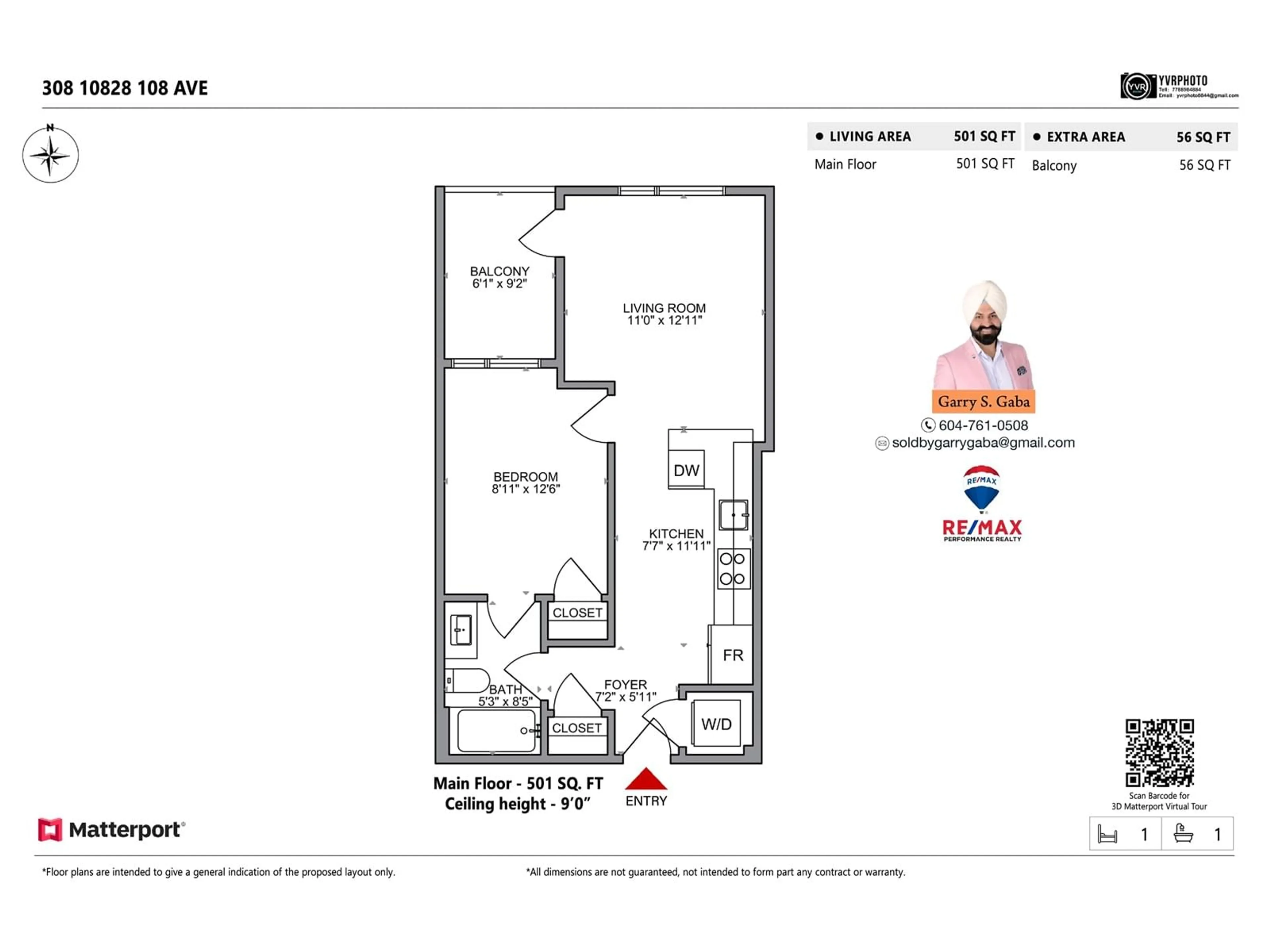 Floor plan for W308 10828 139A STREET, Surrey British Columbia V0V0V0