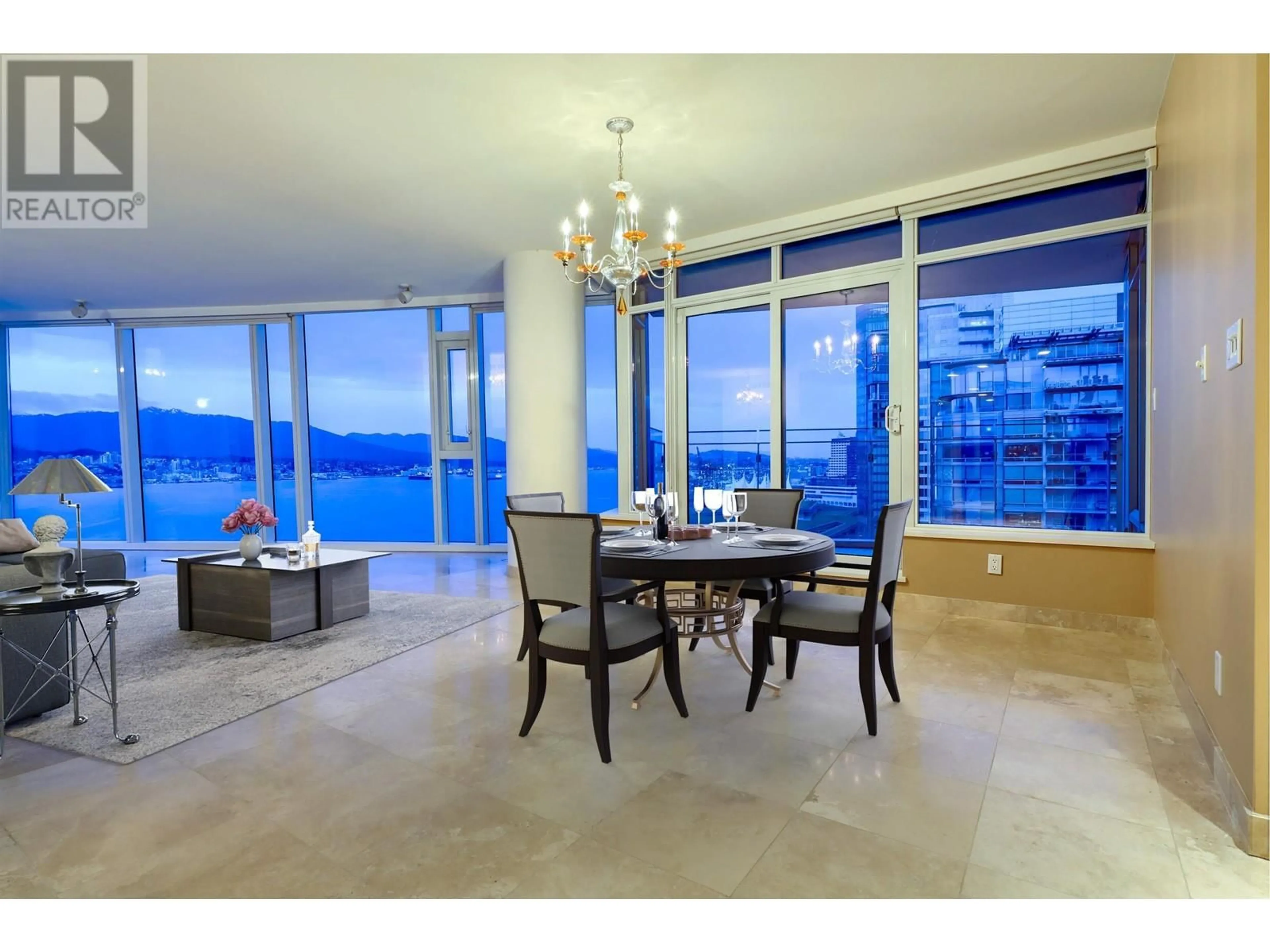 Dining room, cement floor for 2101 1233 W CORDOVA STREET, Vancouver British Columbia V6C3R1