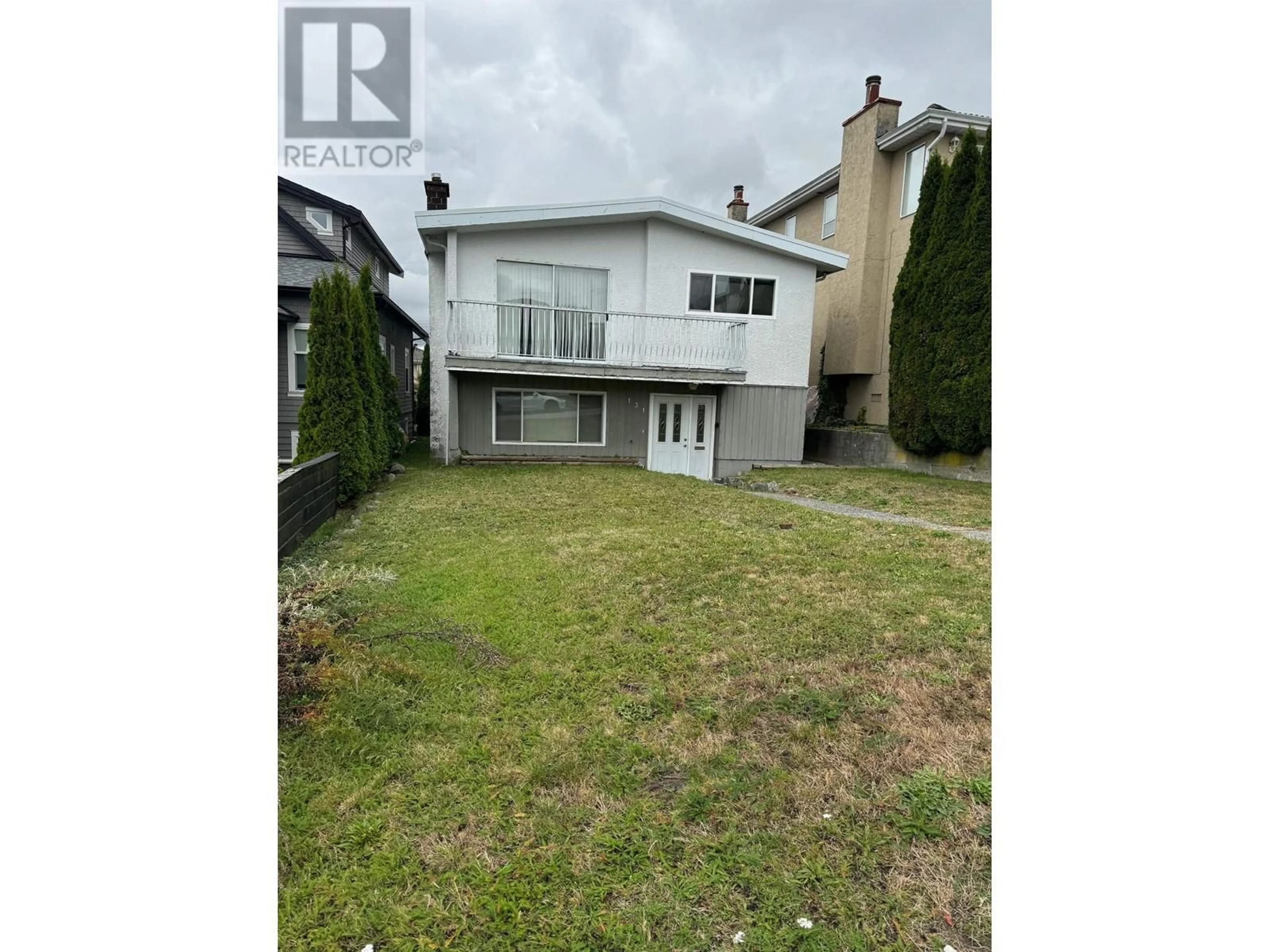 Frontside or backside of a home, the fenced backyard for 131 GROSVENOR AVENUE, Burnaby British Columbia V5B3N7