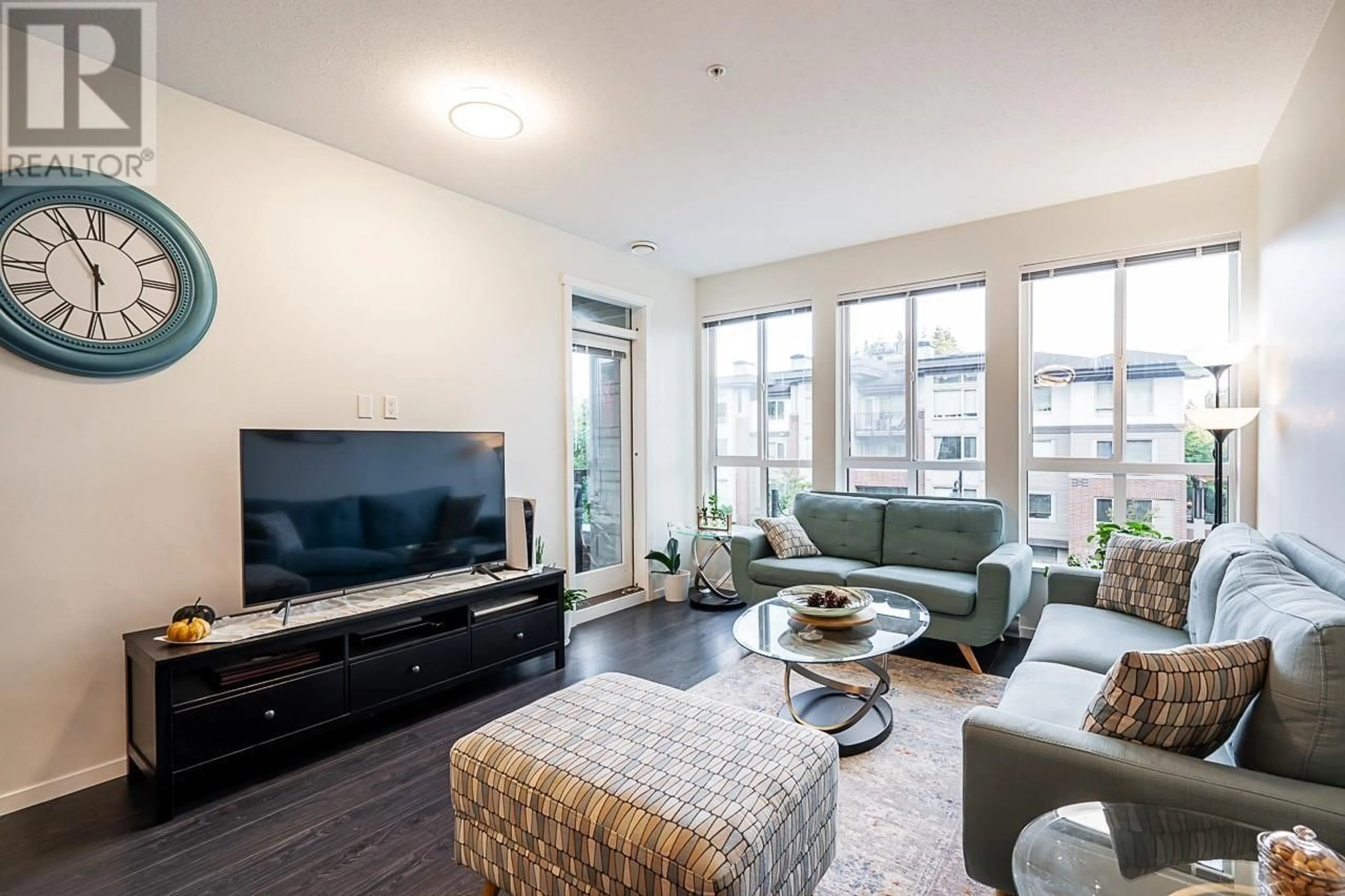 Living room, wood floors for 318 3107 WINDSOR GATE, Coquitlam British Columbia V3B0L1