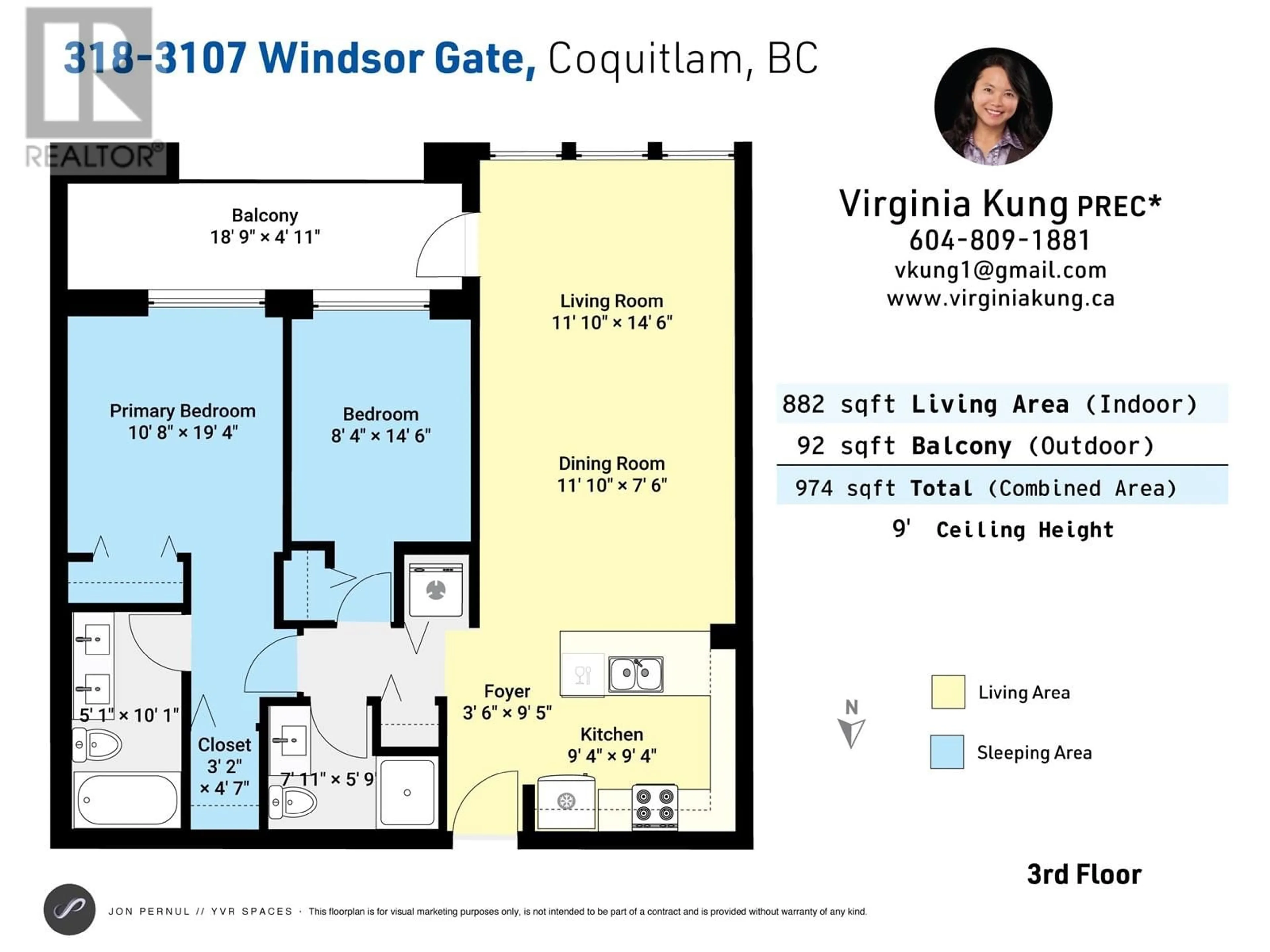 Floor plan for 318 3107 WINDSOR GATE, Coquitlam British Columbia V3B0L1