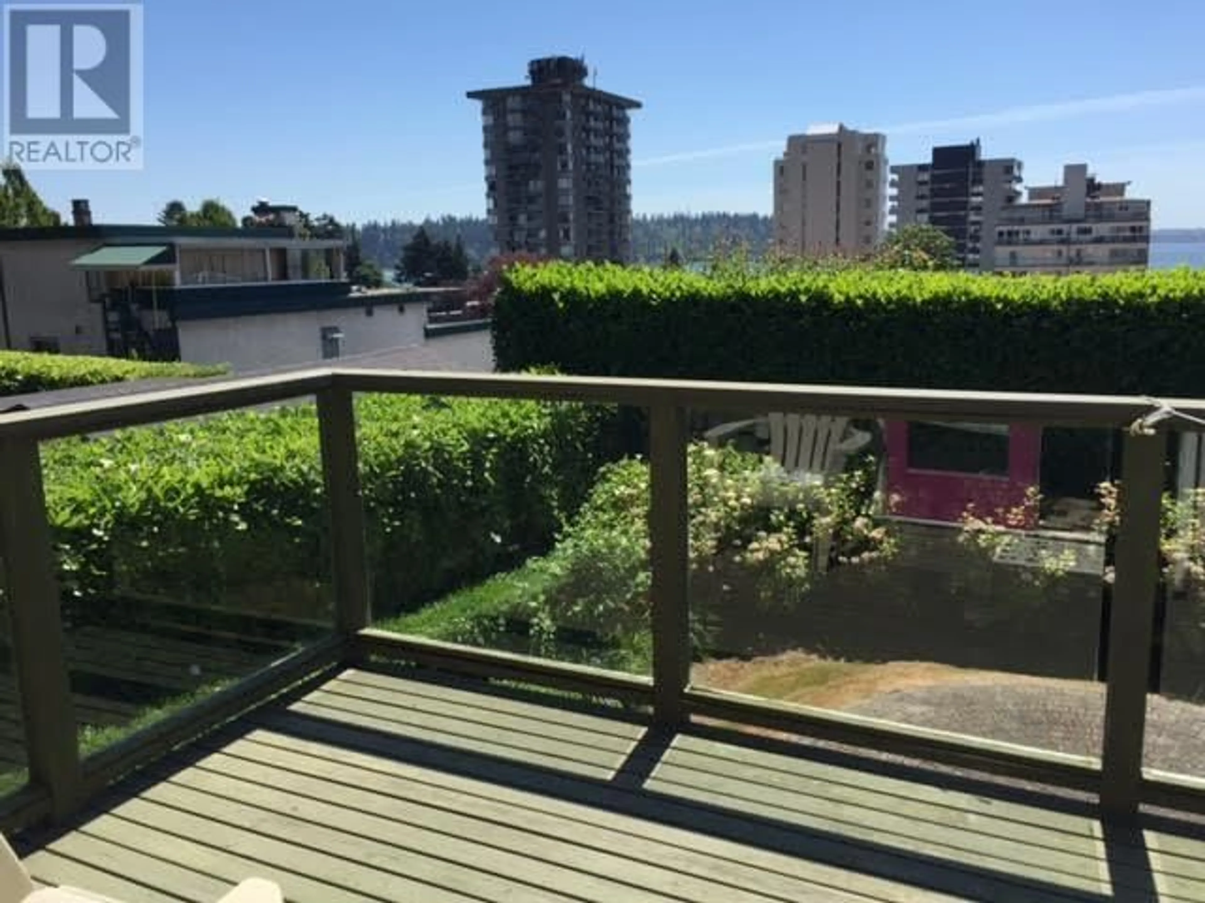 Balcony in the apartment, the fenced backyard for 1836 DUCHESS AVENUE, West Vancouver British Columbia V7V1R1