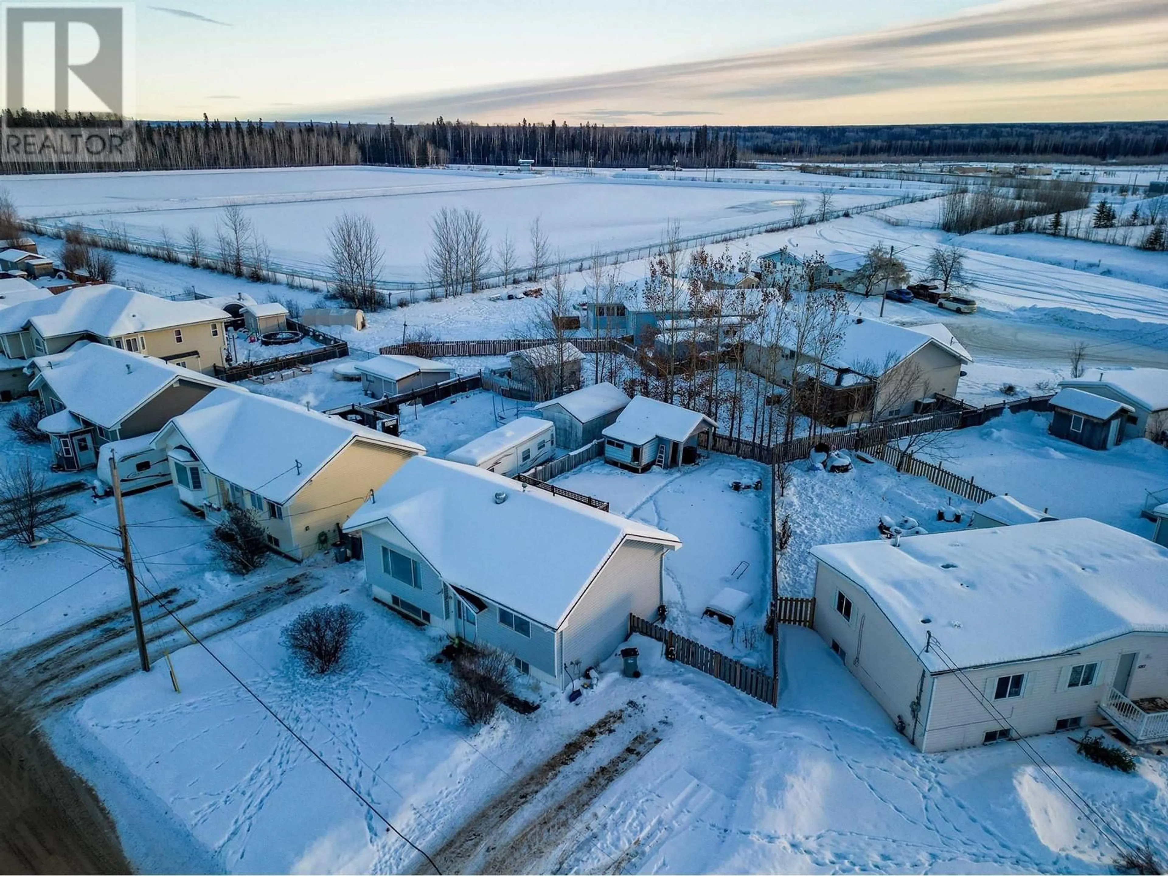 A pic from outside/outdoor area/front of a property/back of a property/a pic from drone, unknown for 3955 COTTONWOOD ROAD, Fort Nelson British Columbia V0C1R0