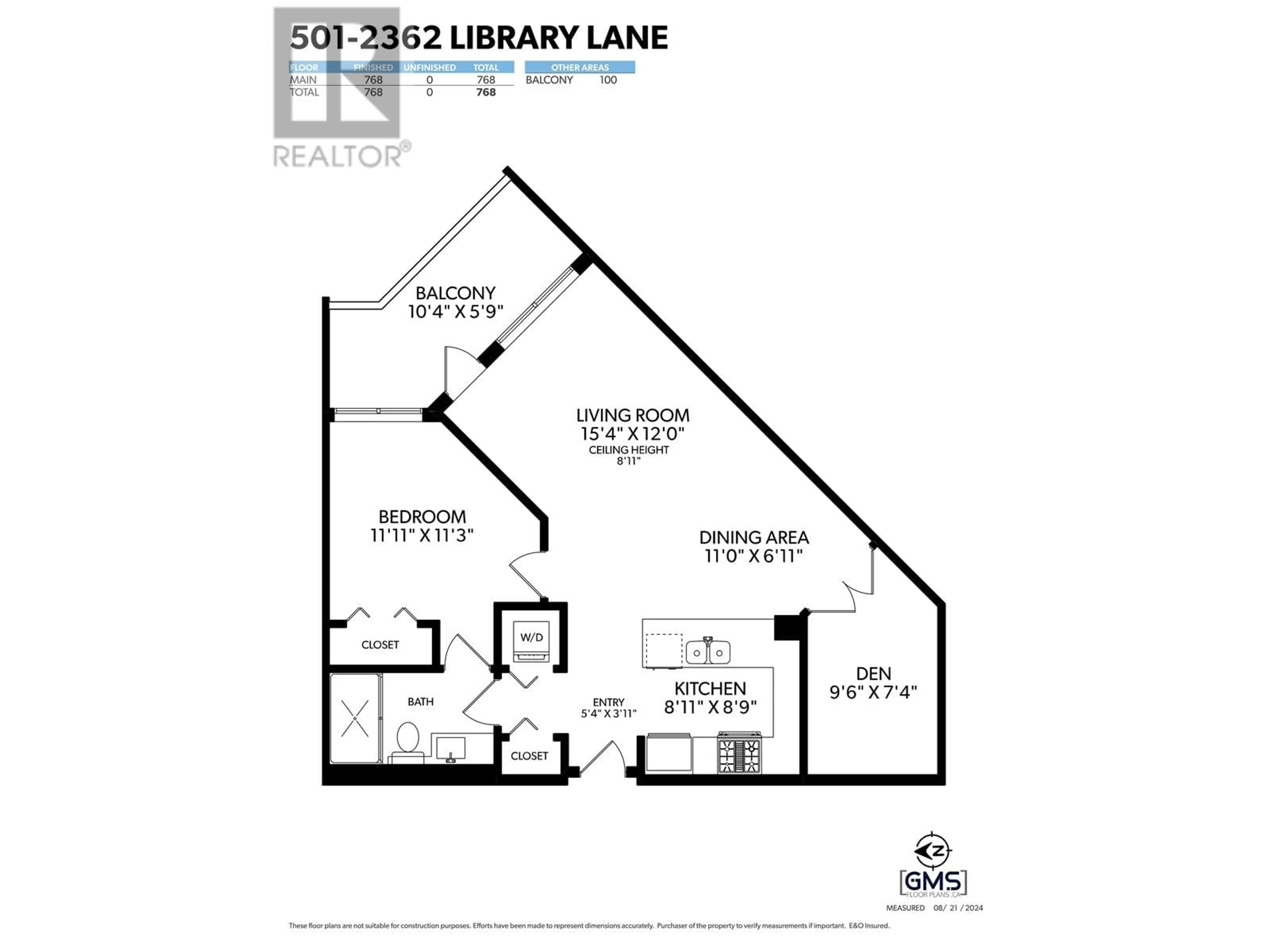 Floor plan for 501 2632 LIBRARY LANE, North Vancouver British Columbia V7J0B8