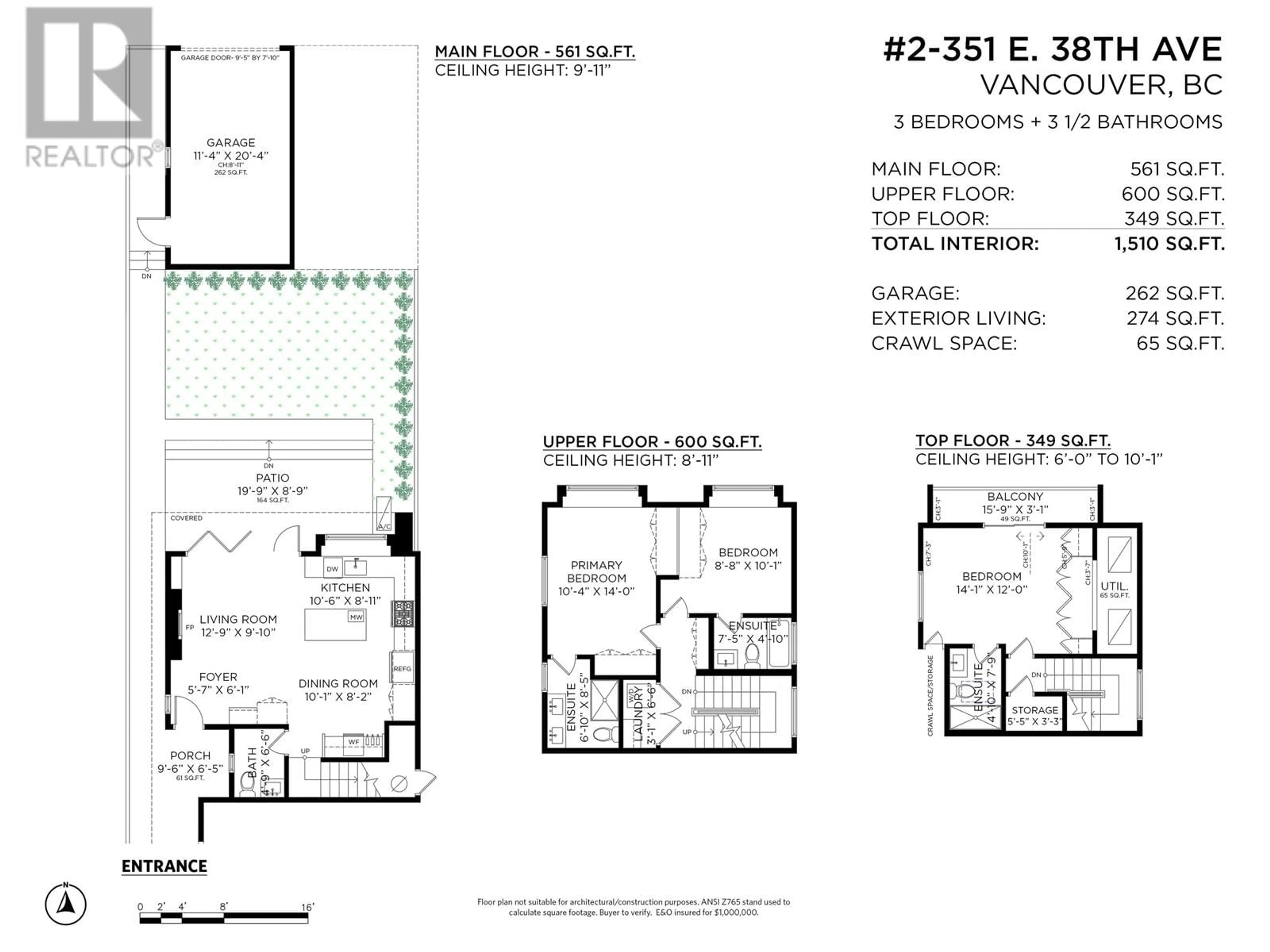 Floor plan for 2 351 E 38TH AVENUE, Vancouver British Columbia V5W1H5