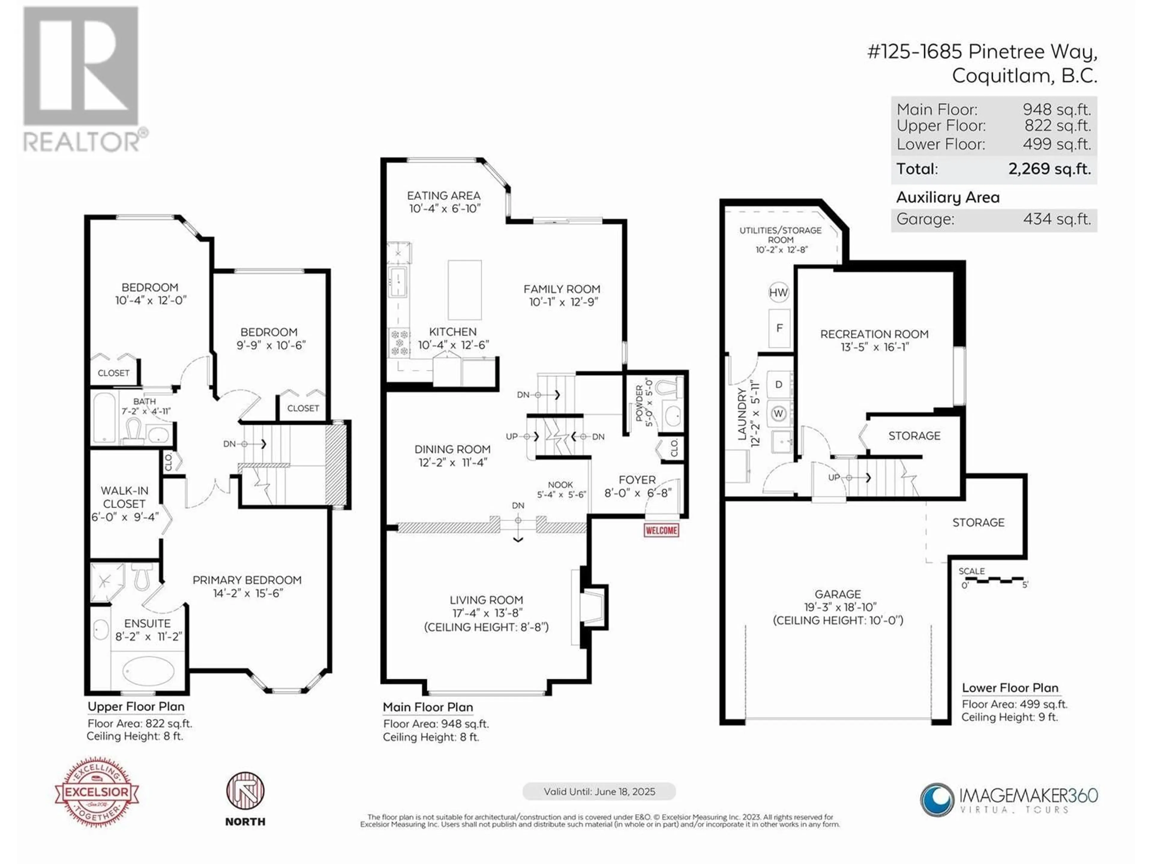 Floor plan for 125 1685 PINETREE WAY, Coquitlam British Columbia V3E3A1