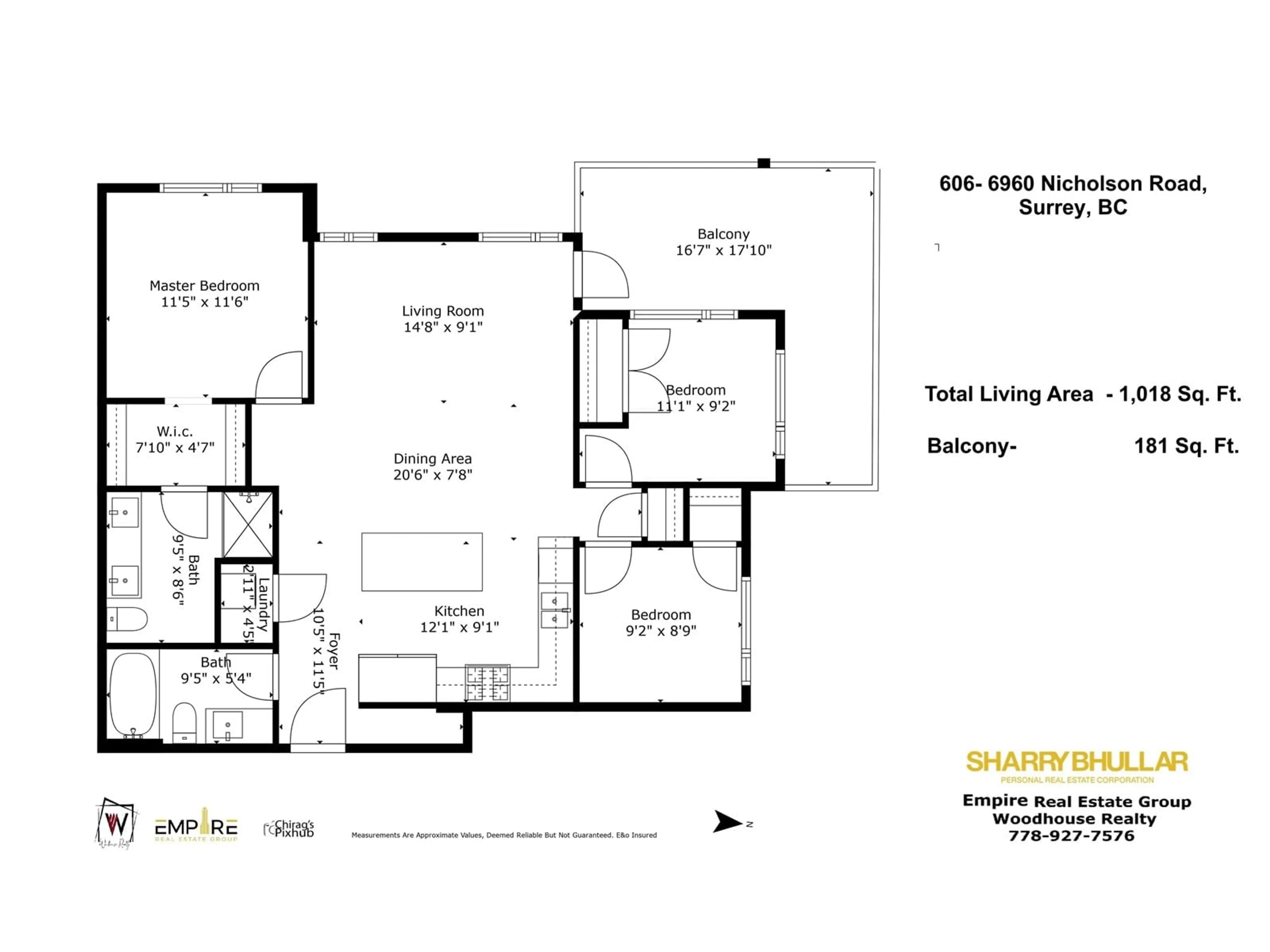 Floor plan for 606 6960 NICHOLSON ROAD, Delta British Columbia V4E0A9