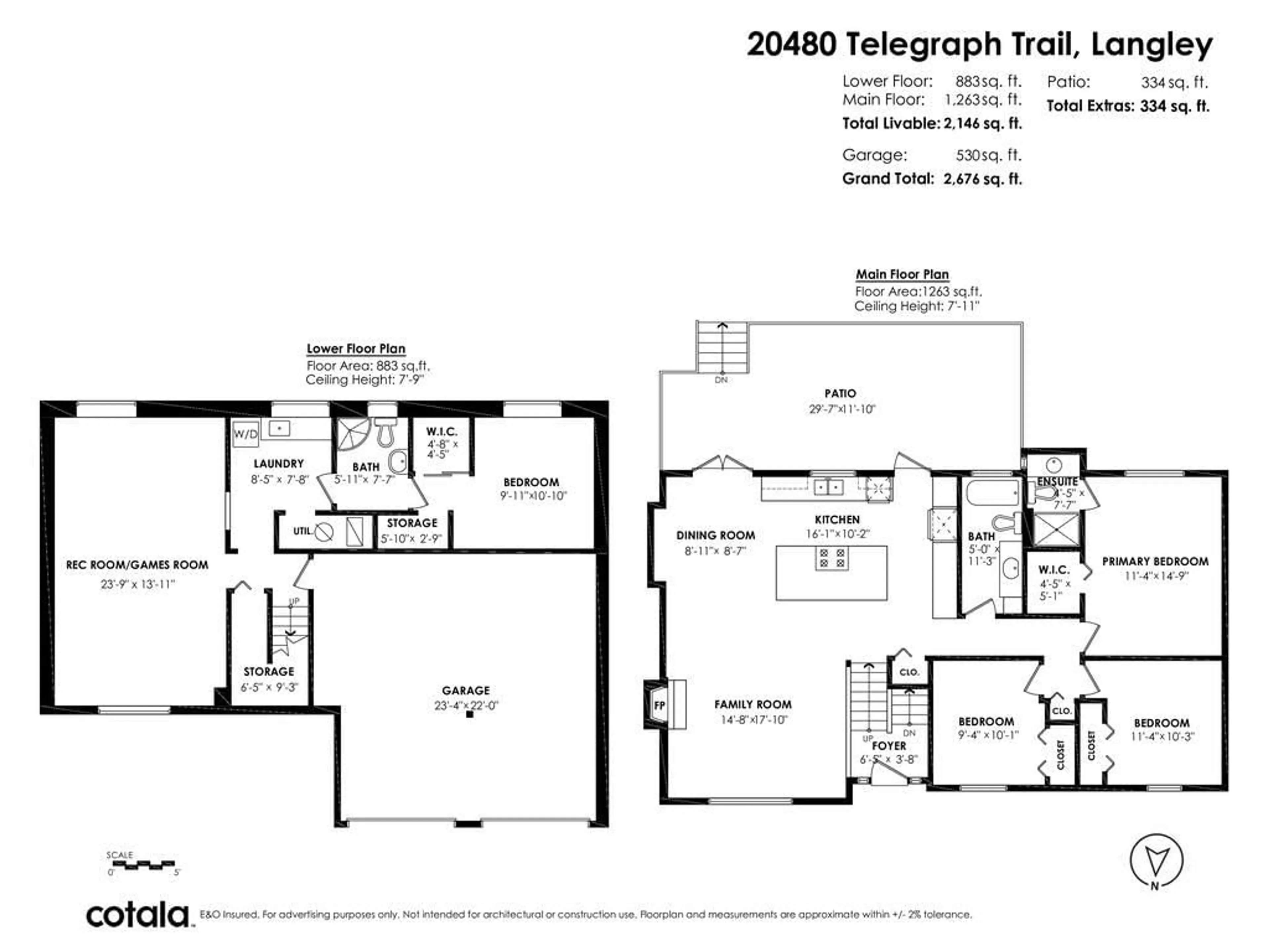 Floor plan for 20480 TELEGRAPH TRAIL, Langley British Columbia V1M1A7