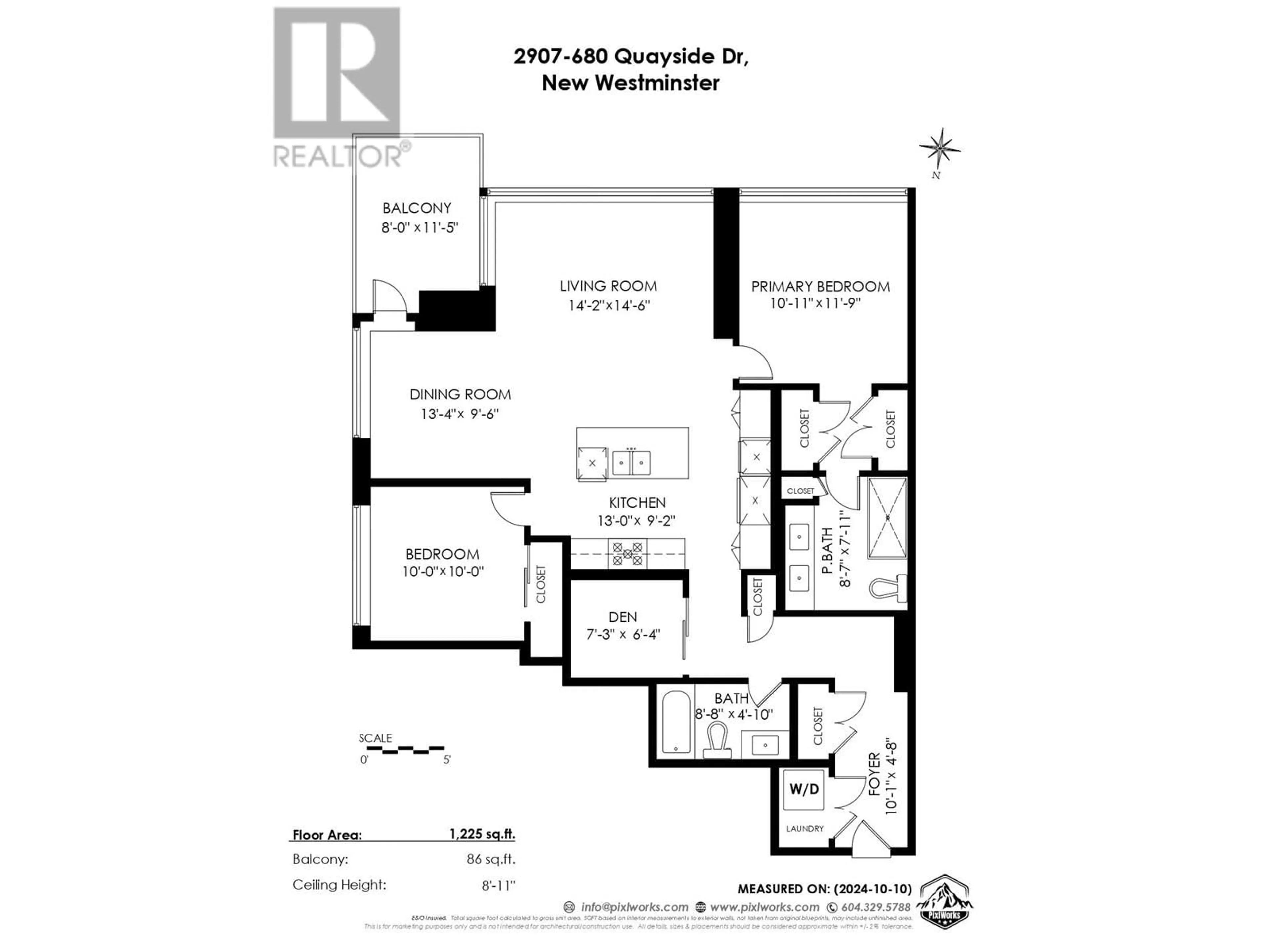 Floor plan for 2907 680 QUAYSIDE DRIVE, New Westminster British Columbia V3M0P2