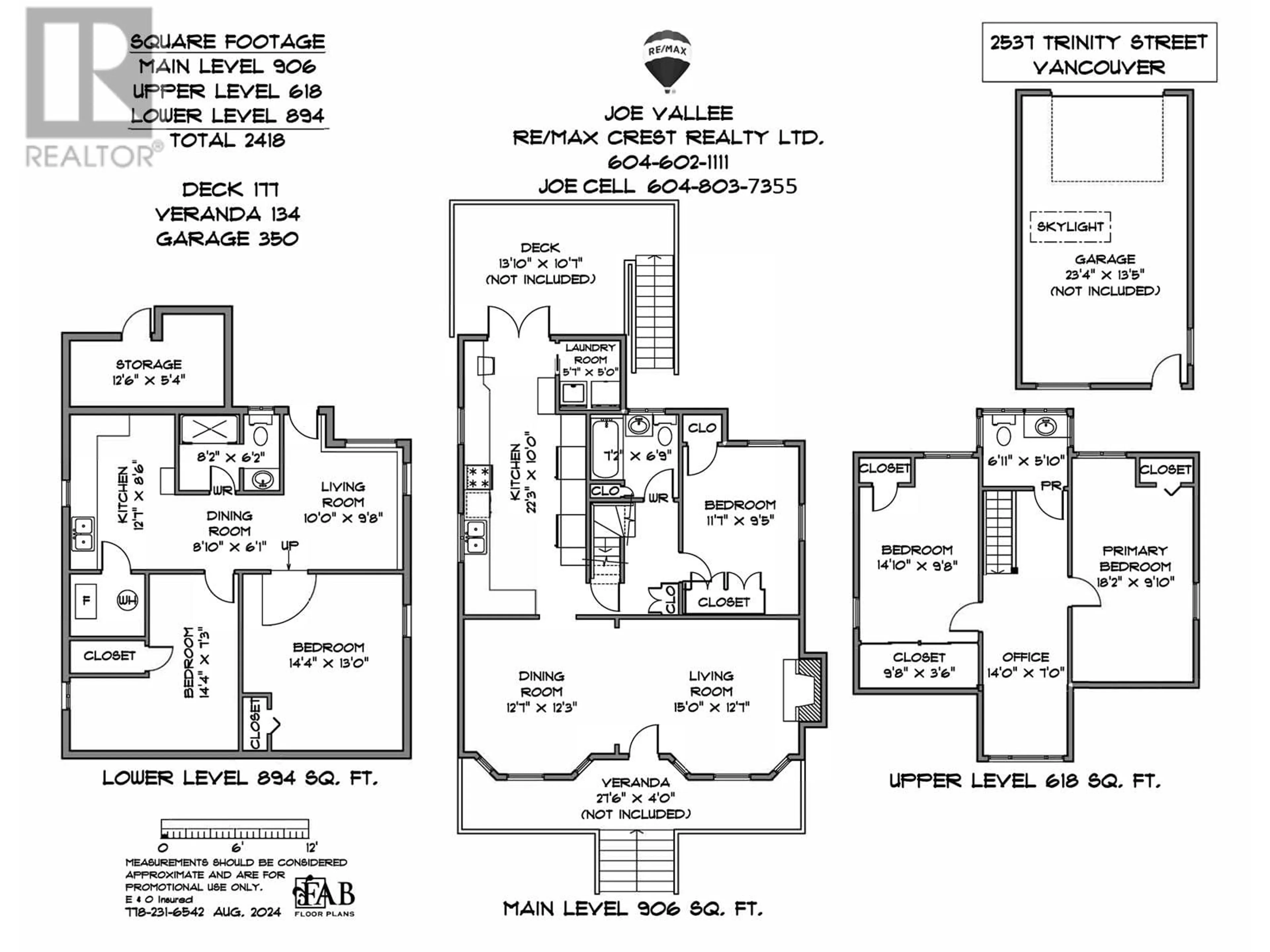 Floor plan for 2537 TRINITY STREET, Vancouver British Columbia V5K1E3