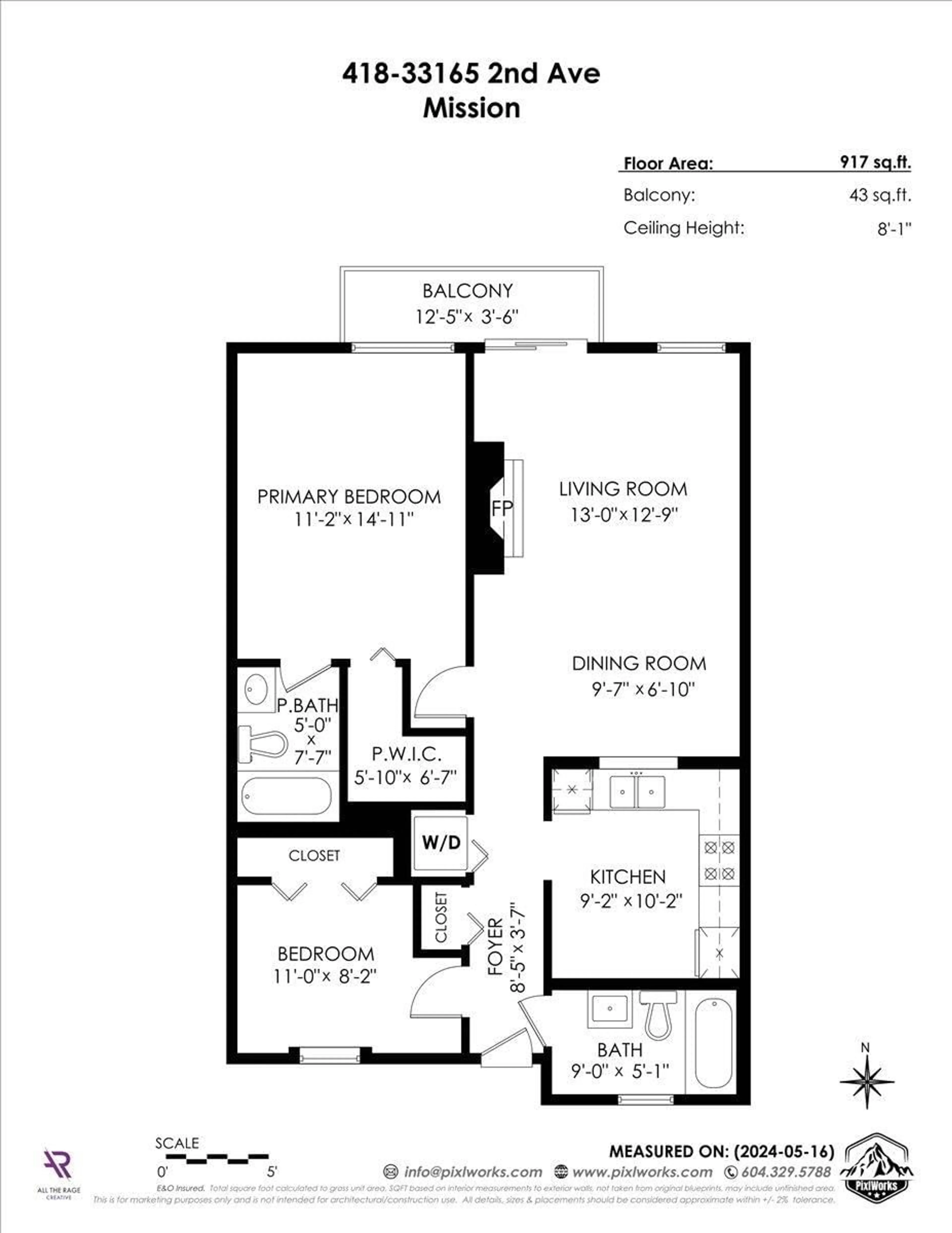 Floor plan for 418 33165 2ND AVENUE, Mission British Columbia V2V6T8